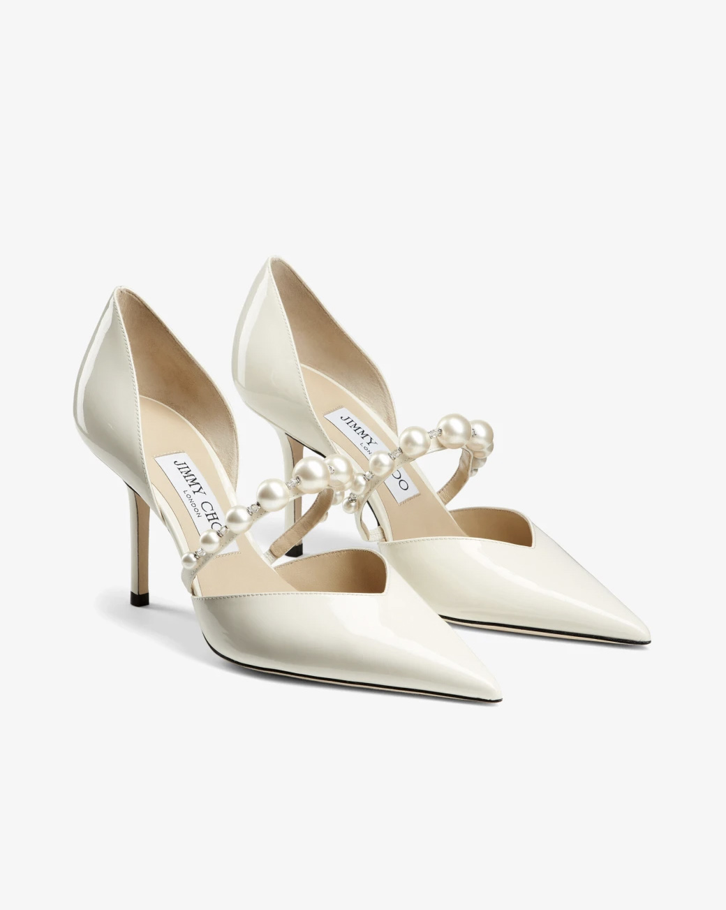 Jimmy Choo Aurelie 85 pearl bridal shoes