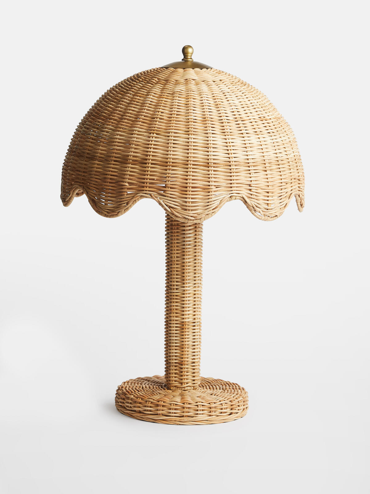 Soho Home Lila Scalloped Rattan Table Lamp