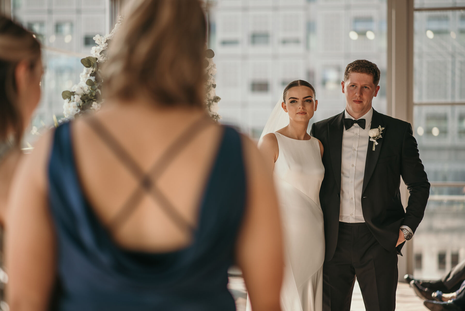 A Modern & Elegant Manchester Hall Wedding for Hannah in Theia Couture 17 121 Manchester Hall wedding