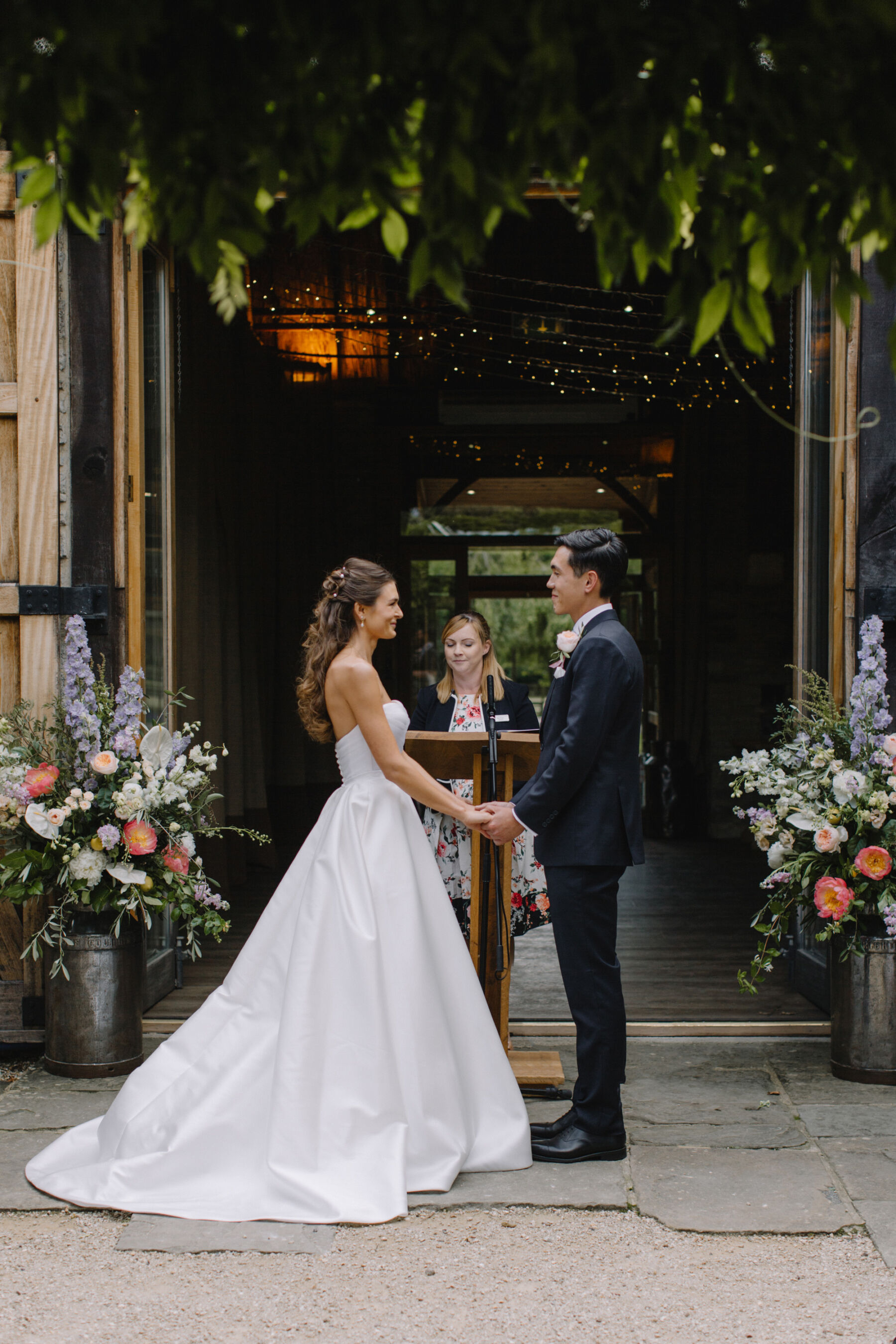 A Tythe Summer in Six Dresses: How Bride Hilly Found Her Suzanne Neville Gown 12 33 Tythe Barn Launton Wedding Cotswolds