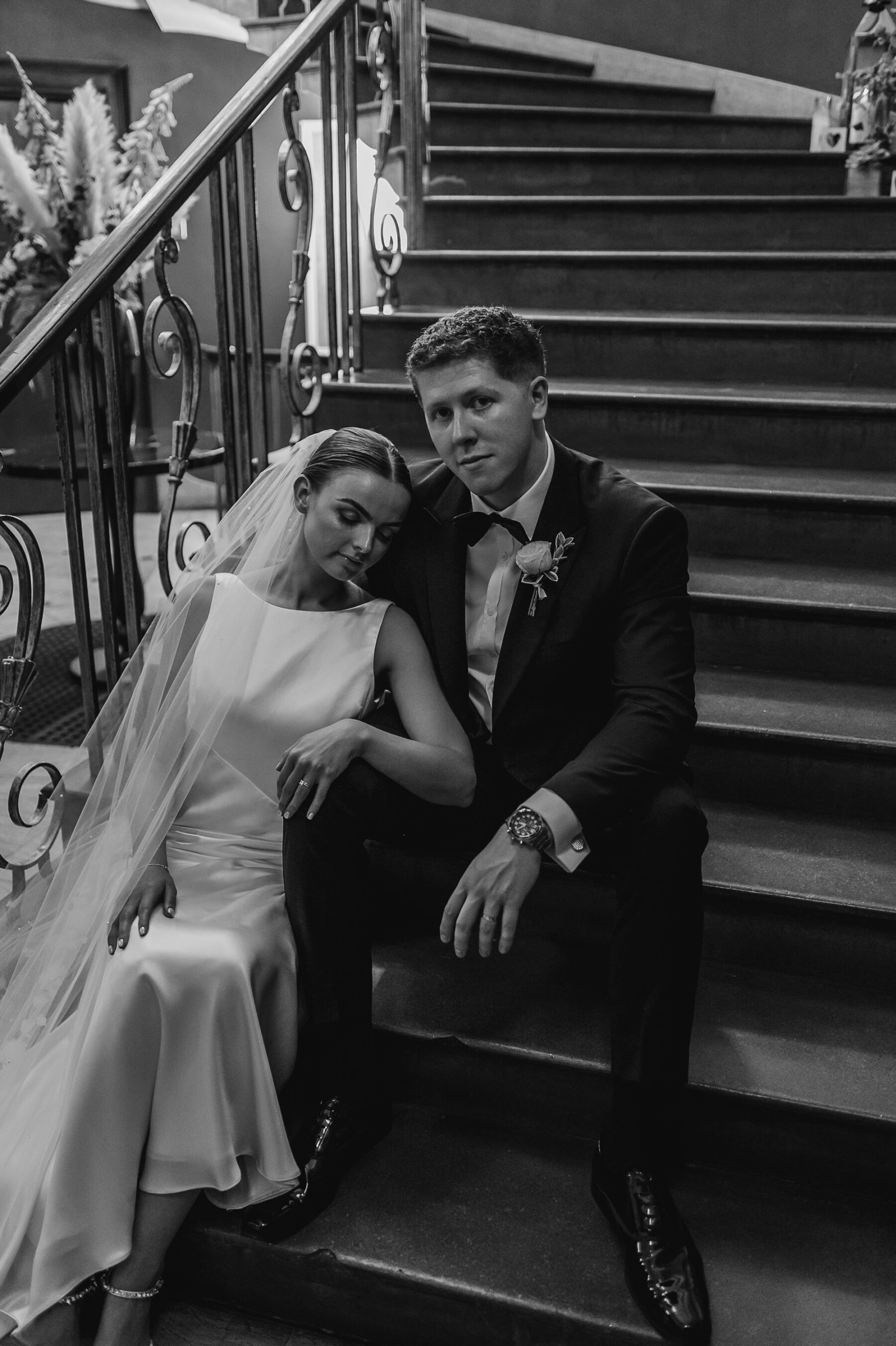 A Modern & Elegant Manchester Hall Wedding for Hannah in Theia Couture 23 40 Manchester Hall wedding