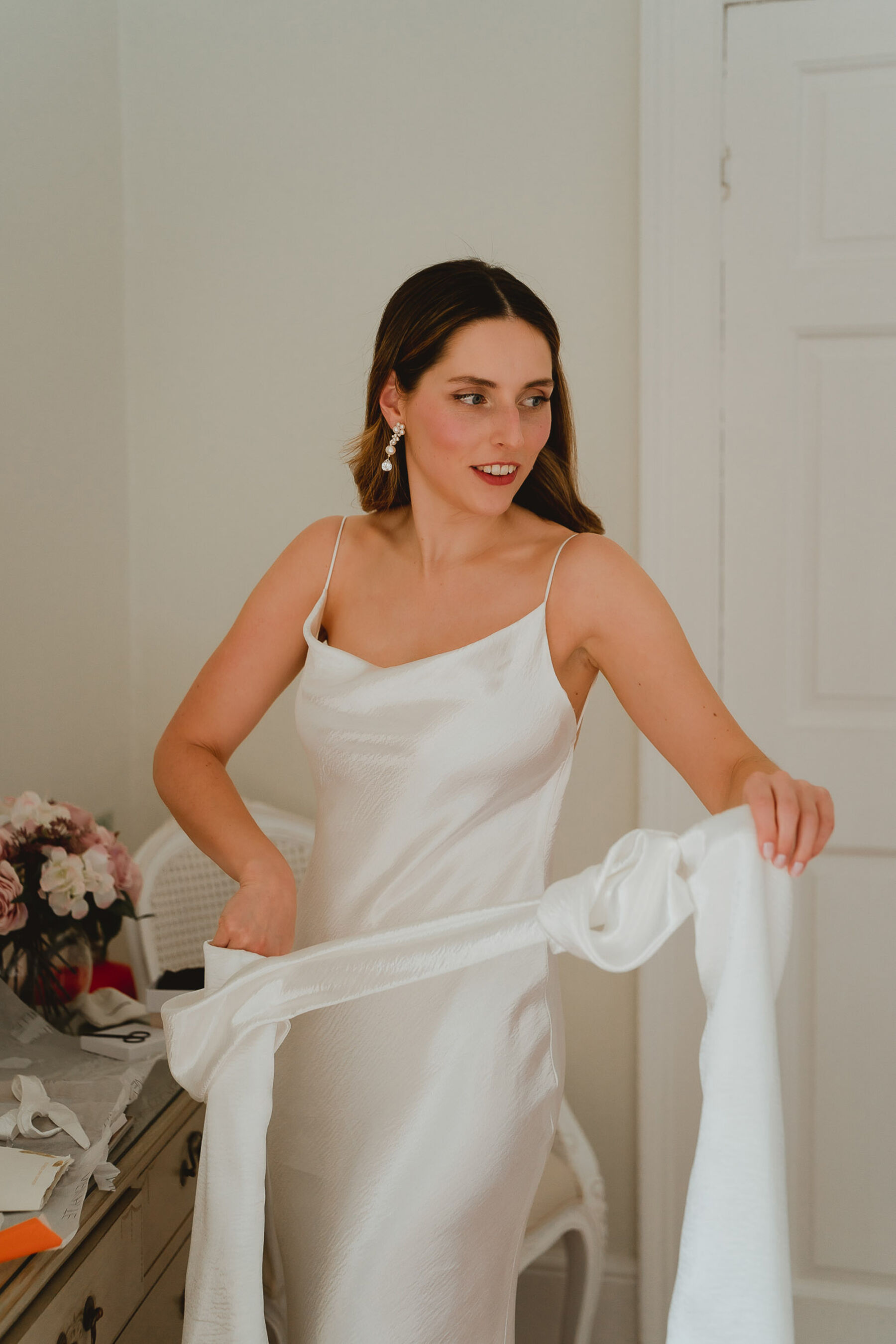 Poppy wore Newhite for her Classy Modern Wedding at Butley Priory in Suffolk 12 40 Newhite gown Butley Priory Wedding