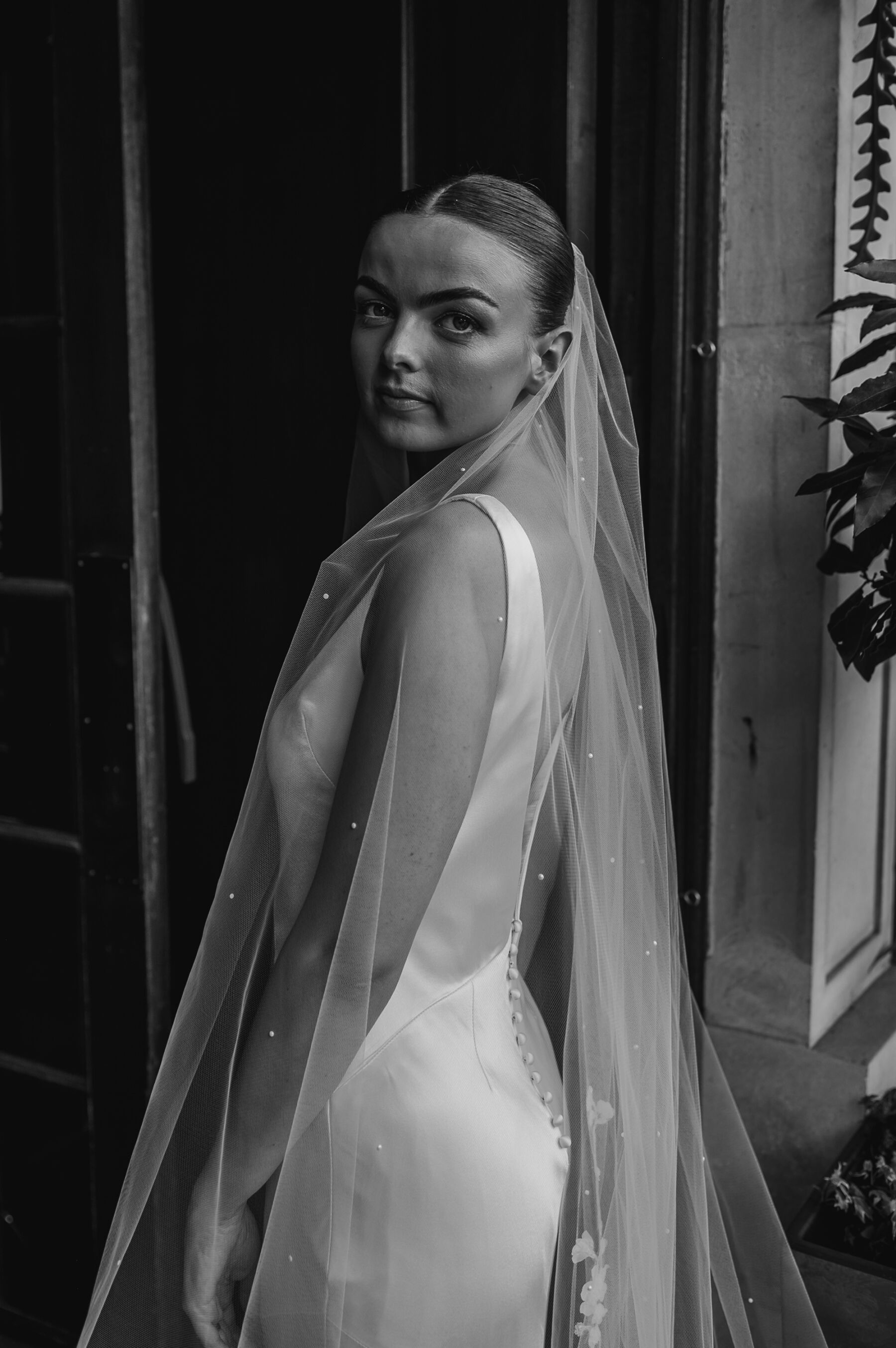 A Modern & Elegant Manchester Hall Wedding for Hannah in Theia Couture 11 41 Manchester Hall wedding