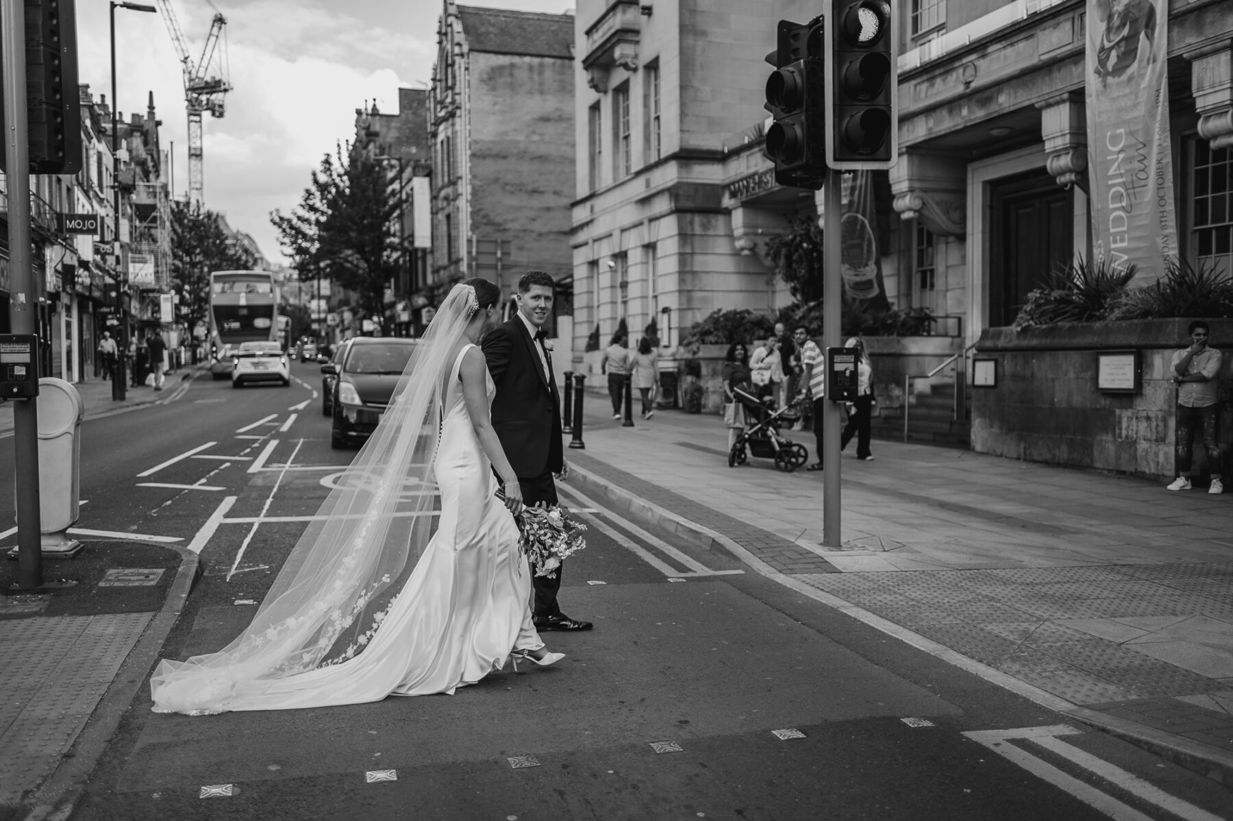 A Modern & Elegant Manchester Hall Wedding for Hannah in Theia Couture 22 44 Manchester Hall wedding
