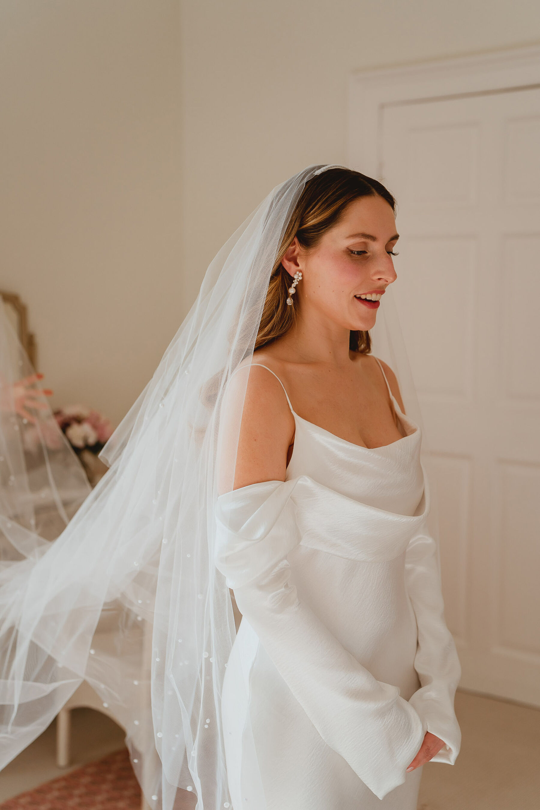 Poppy wore Newhite for her Classy Modern Wedding at Butley Priory in Suffolk 19 47 Newhite gown Butley Priory Wedding