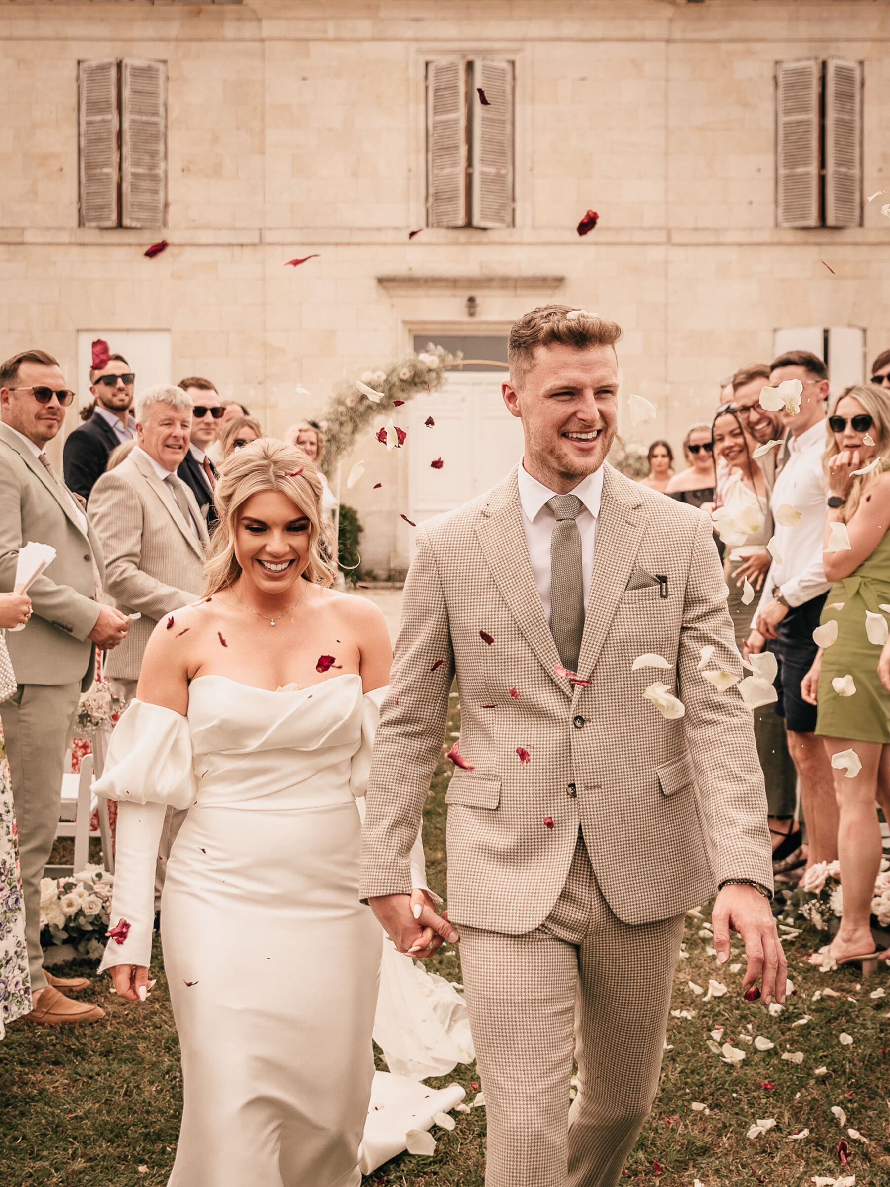 Lois and Lewis's Modern and Romantic French Destination Wedding 23 51 Enzoani Dress French Chateau Wedding