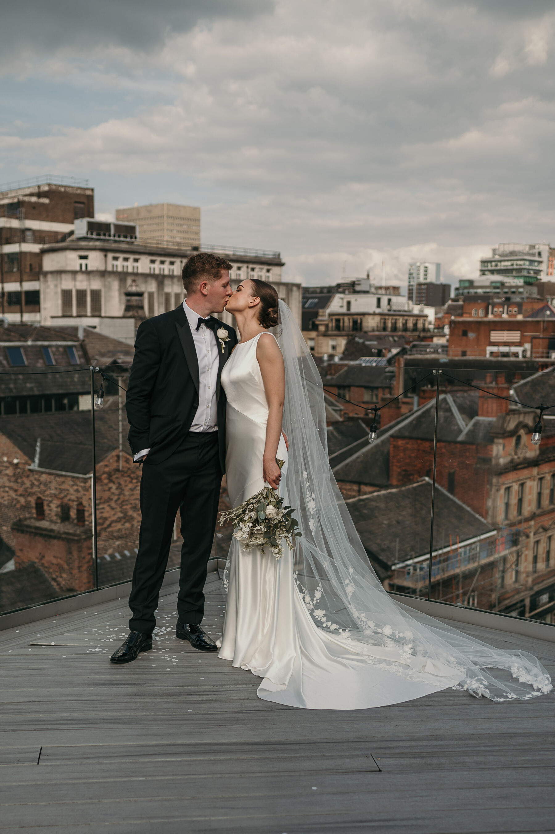 A Modern & Elegant Manchester Hall Wedding for Hannah in Theia Couture 5 56 Manchester Hall wedding