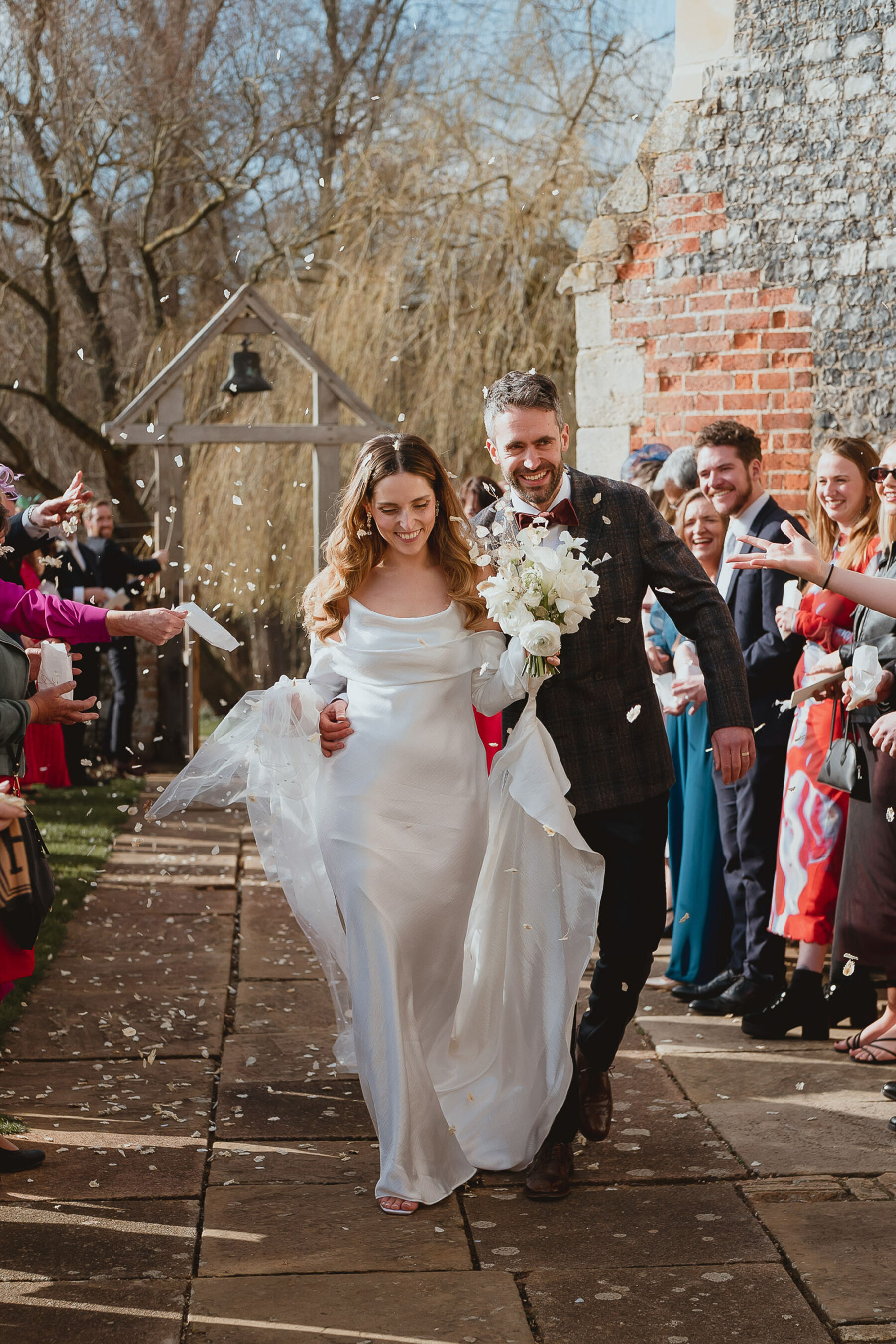 Poppy wore Newhite for her Classy Modern Wedding at Butley Priory in Suffolk 25 69 Newhite gown Butley Priory Wedding