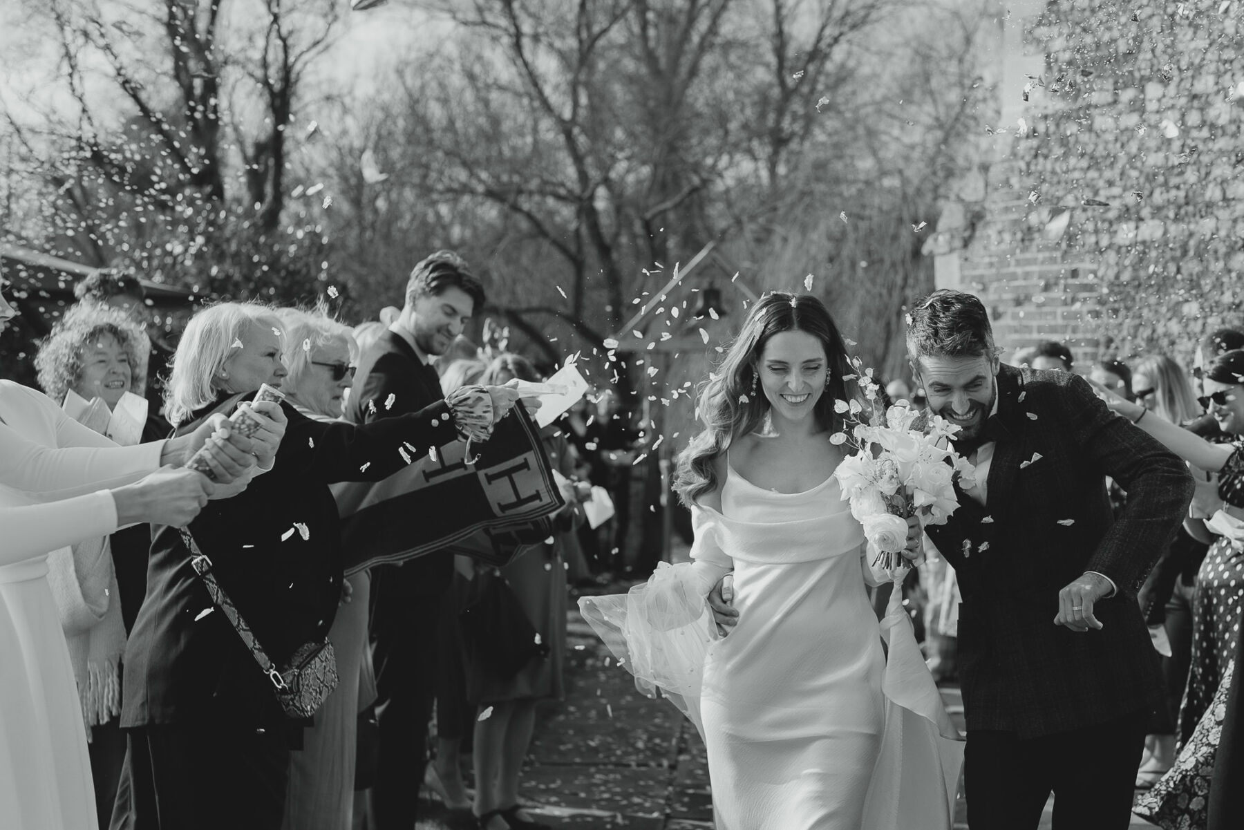 Poppy wore Newhite for her Classy Modern Wedding at Butley Priory in Suffolk 33 70 Newhite gown Butley Priory Wedding