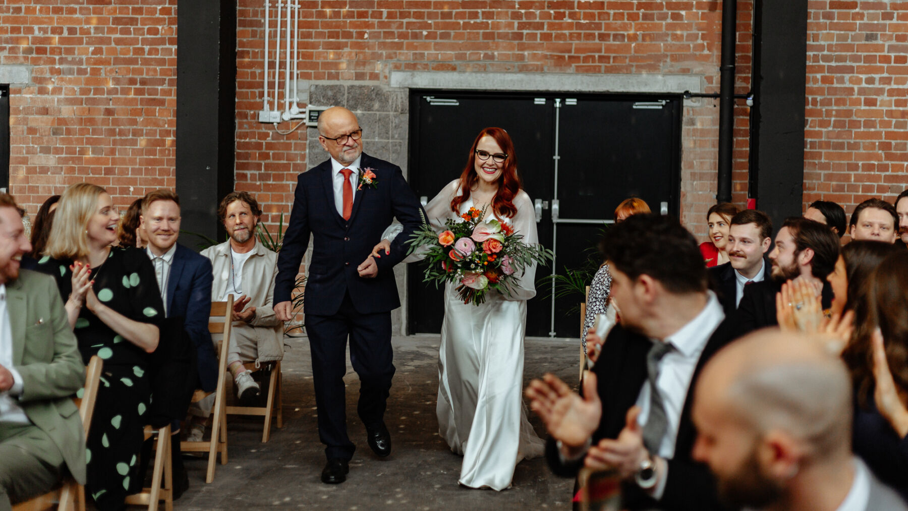 Emily wore Rolling in Roses for her Mid Century Inspired Wedding to Ben 27 77 Rolling in Roses wedding dress