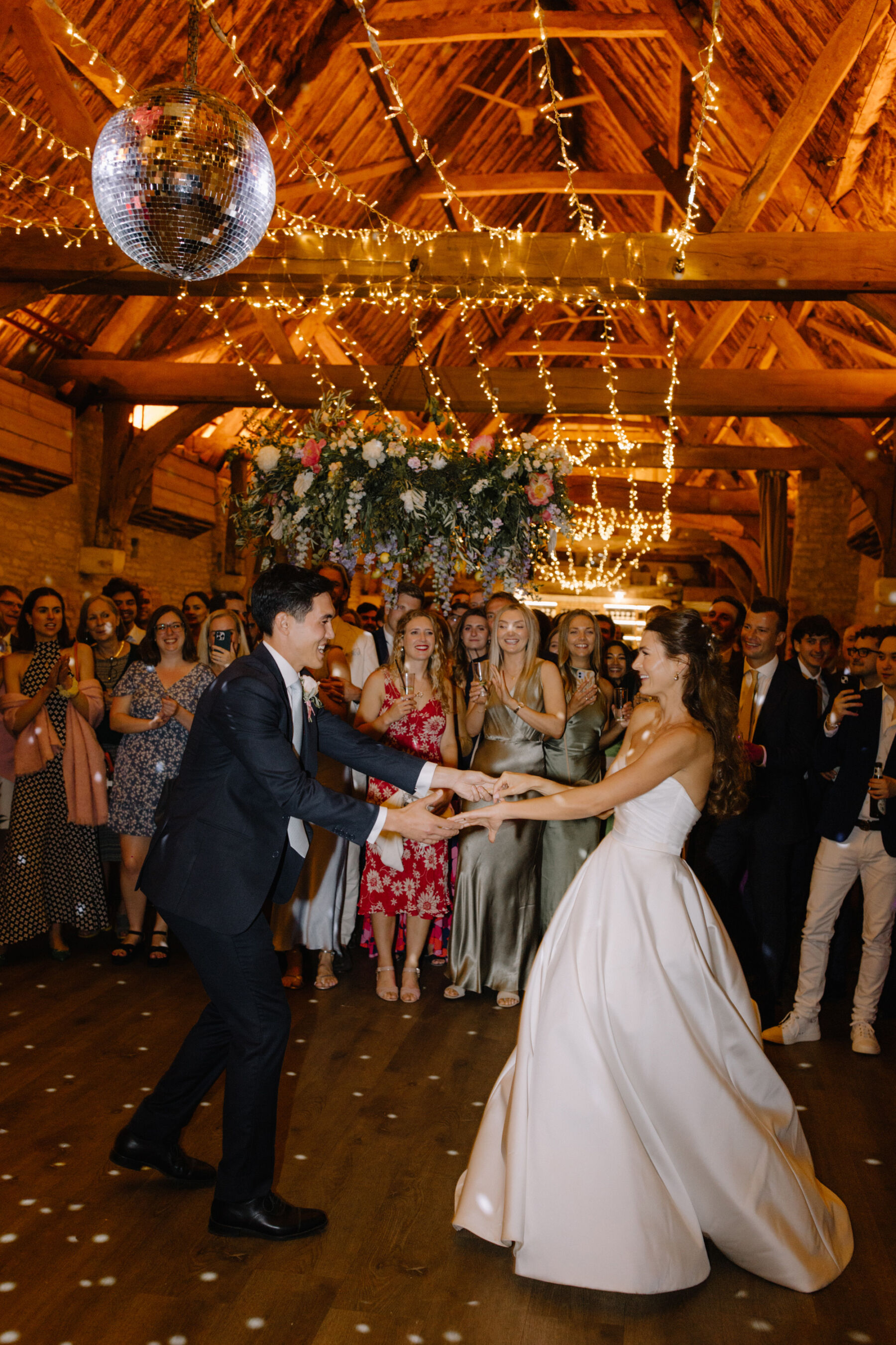 A Tythe Summer in Six Dresses: How Bride Hilly Found Her Suzanne Neville Gown 24 8 Tythe Barn Launton Wedding Cotswolds 1