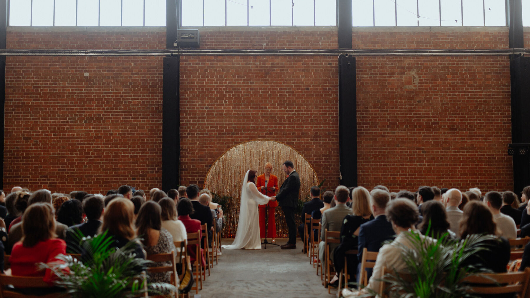 Emily wore Rolling in Roses for her Mid Century Inspired Wedding to Ben 30 82 Rolling in Roses wedding dress