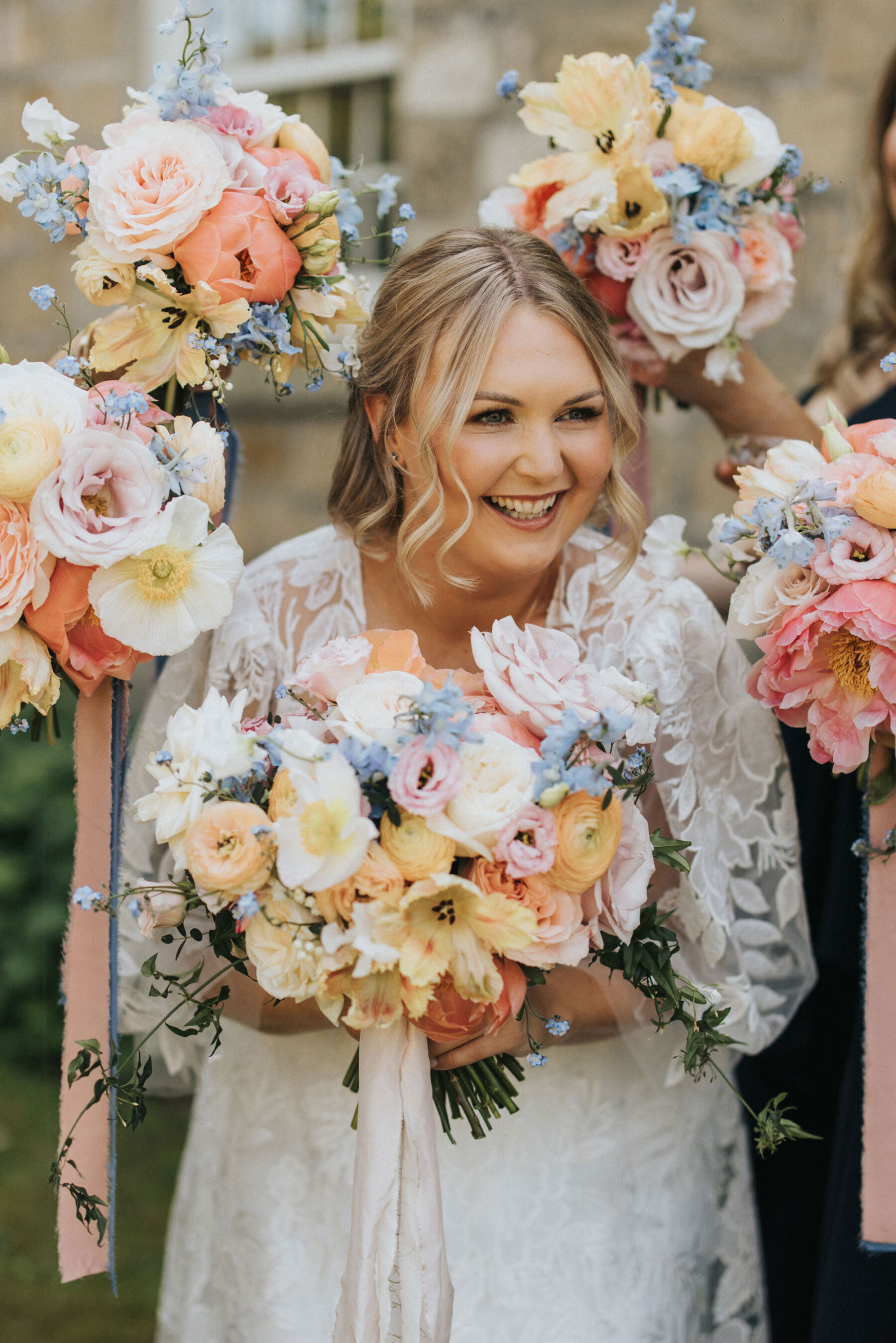 Anna and Chris's Enchanting Spring Wedding at Jervaulx Abbey With Pastel Flowers and a Savin London Dress 16 23 Jervaulx Abbey Wedding
