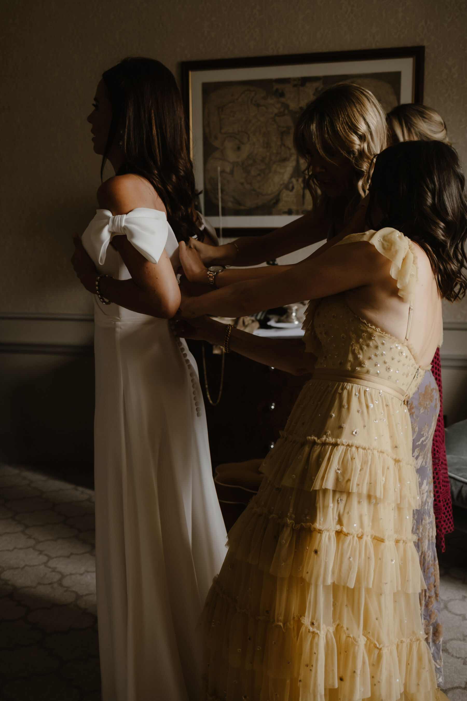 Jess in Suzanne Neville for her Black Tie Wedding at Gleneagles, Captured by Harper Scott Photography 12 29 Gleneagles Wedding Suzanne Neville Bridal Gown