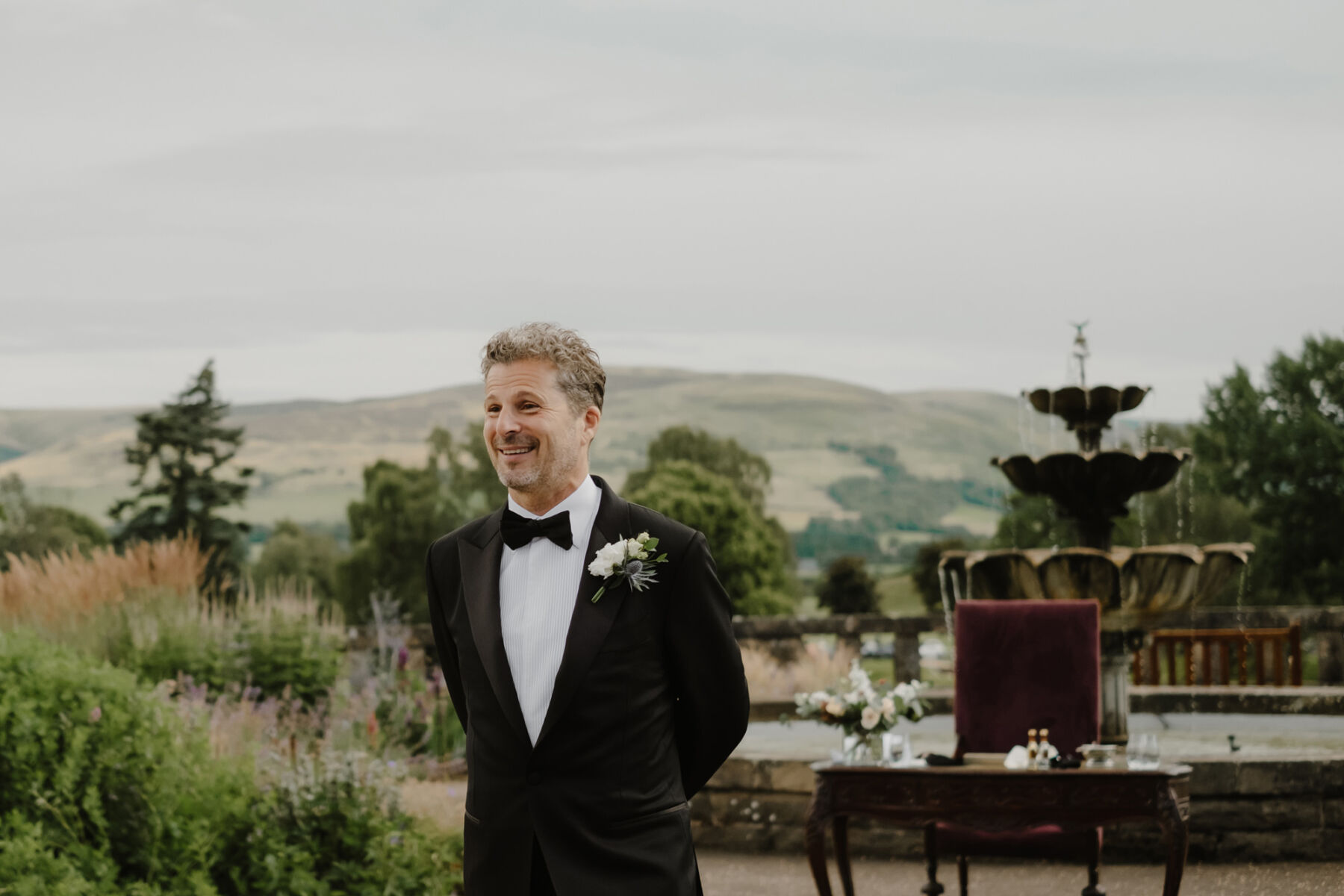 Jess in Suzanne Neville for her Black Tie Wedding at Gleneagles, Captured by Harper Scott Photography 14 45 Gleneagles Wedding Suzanne Neville Bridal Gown