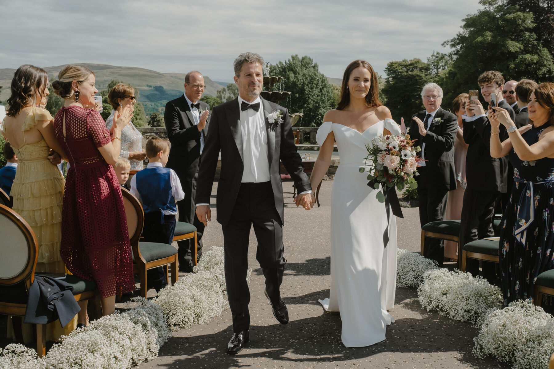 Jess in Suzanne Neville for her Black Tie Wedding at Gleneagles, Captured by Harper Scott Photography 26 71 Gleneagles Wedding Suzanne Neville Bridal Gown