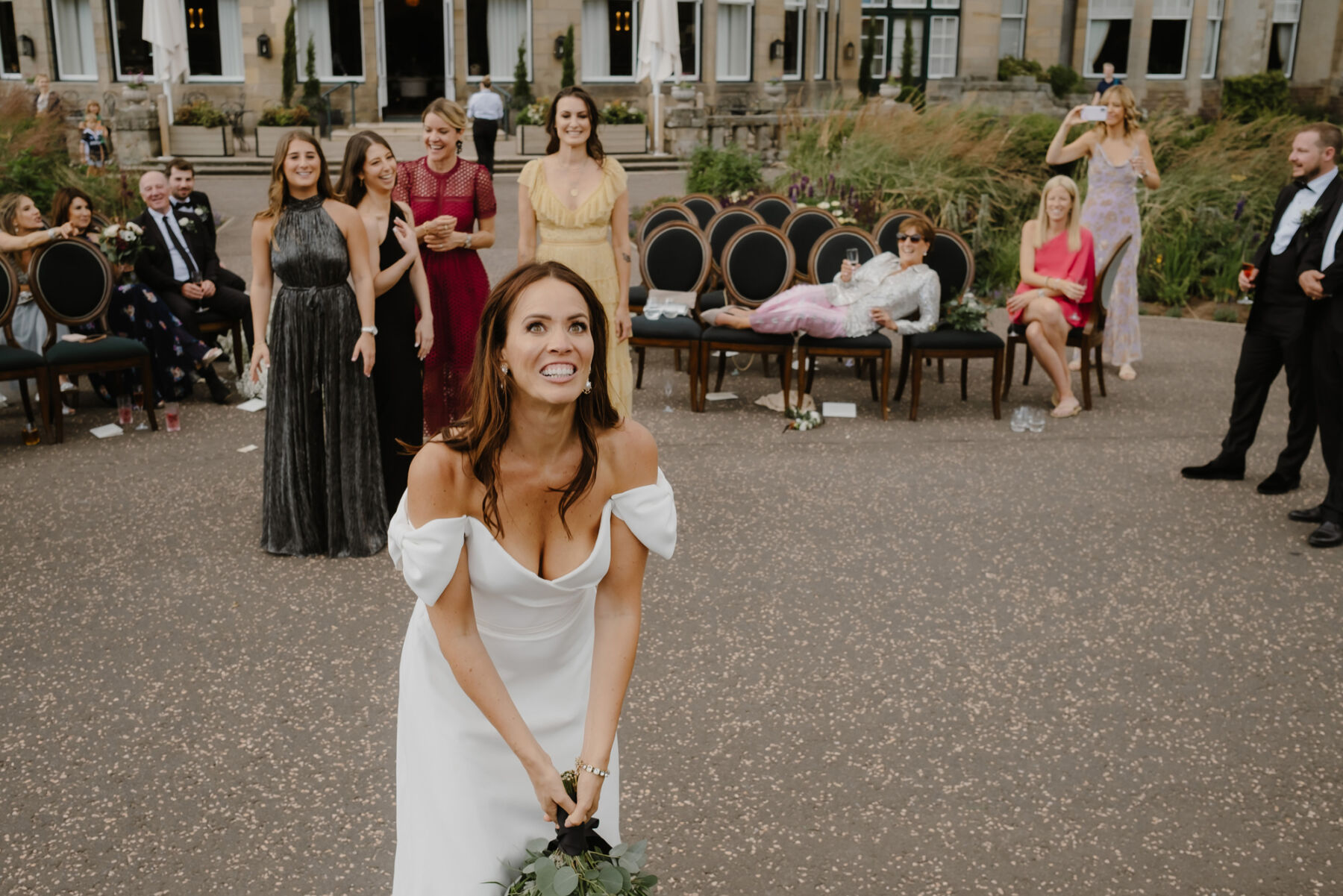 Jess in Suzanne Neville for her Black Tie Wedding at Gleneagles, Captured by Harper Scott Photography 22 79 Gleneagles Wedding Suzanne Neville Bridal Gown