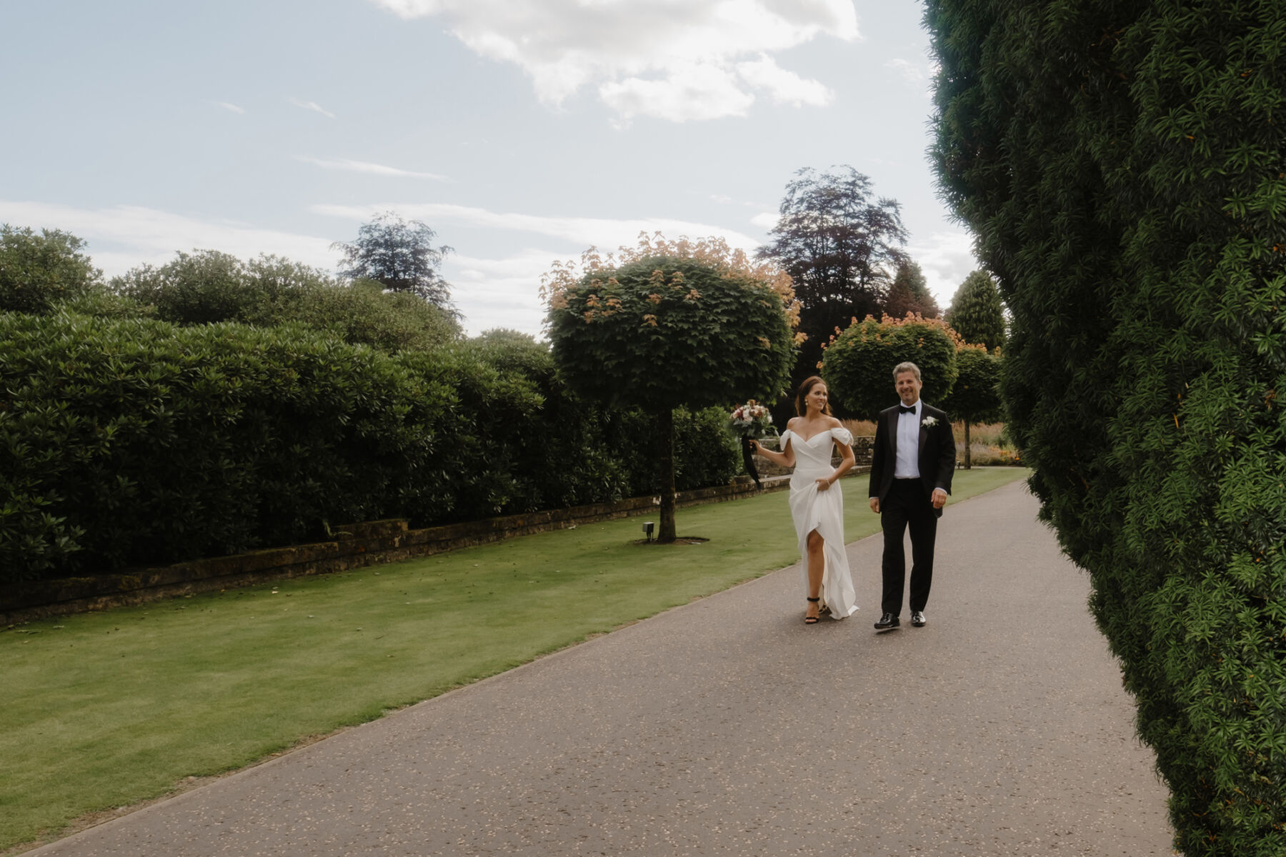 Jess in Suzanne Neville for her Black Tie Wedding at Gleneagles, Captured by Harper Scott Photography 25 90 Gleneagles Wedding Suzanne Neville Bridal Gown