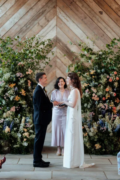 UK private estate wedding with abundant florals