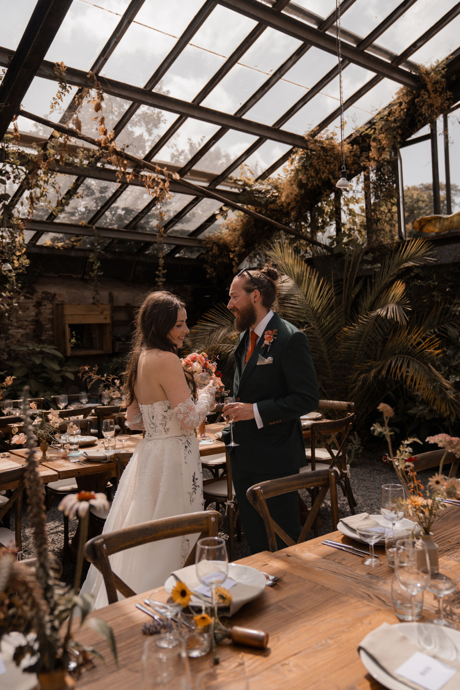 Sarah, in Hermione de Paula, for her Botanically Inspired Wedding at Anrán in Devon 39 108 Anran Wedding Devon Hermione de Paula Bride