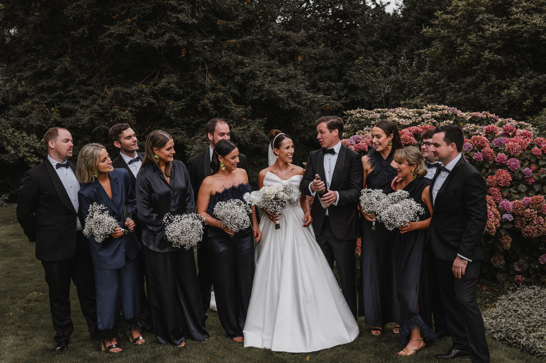 A Huge Bow, Mini Dress & Feathers & Lots of Effortless Glamour & Fun for Ellie & Fred's Country House Wedding at Pennard House in Somerset 38 135 Pennard House Wedding Kate Edmondson Bridal dress