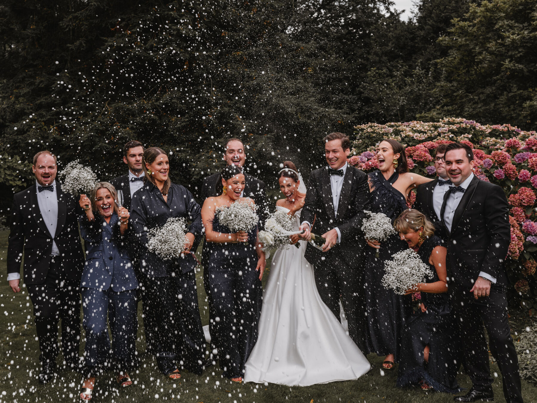 A Huge Bow, Mini Dress & Feathers & Lots of Effortless Glamour & Fun for Ellie & Fred's Country House Wedding at Pennard House in Somerset 39 136 Pennard House Wedding Kate Edmondson Bridal dress