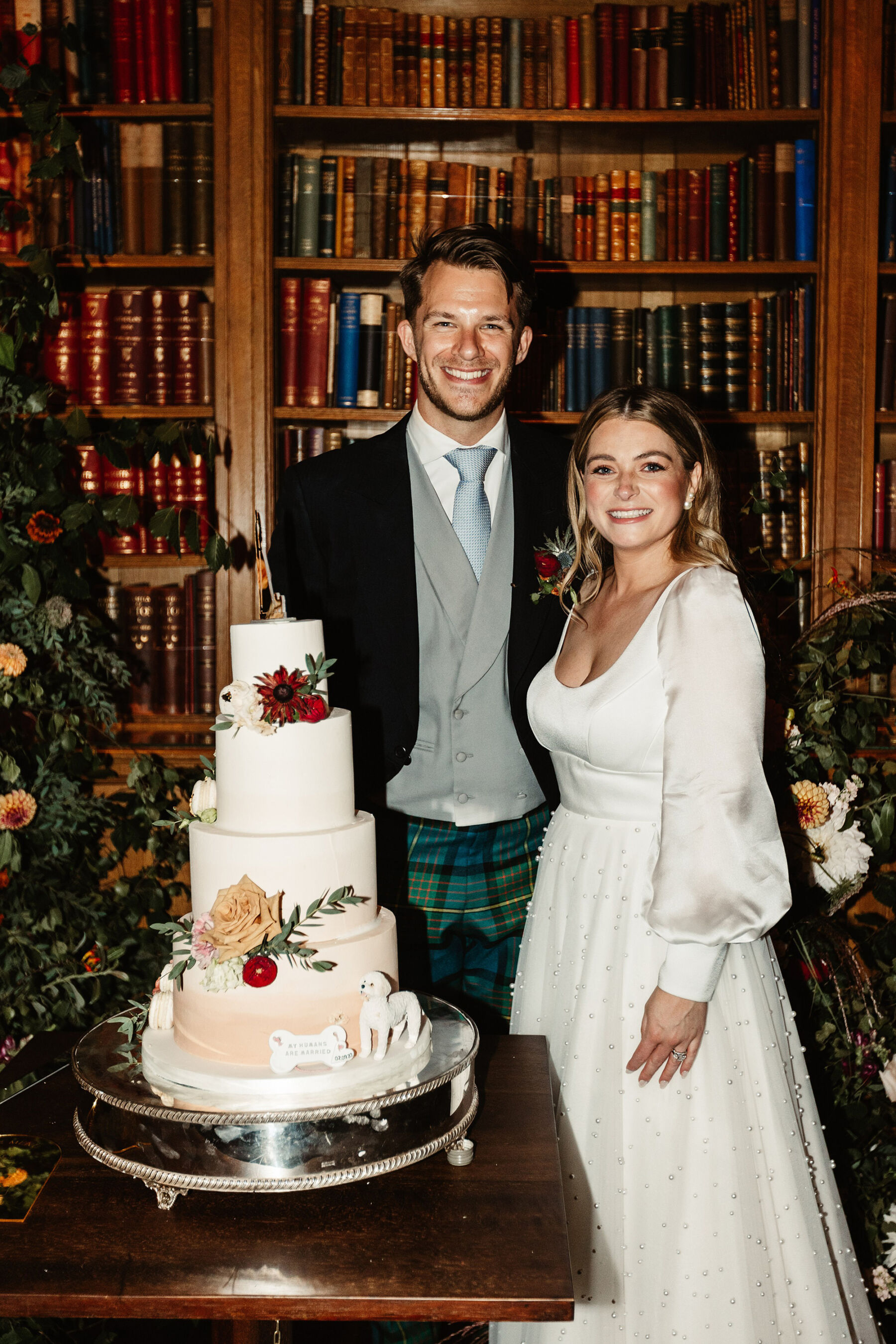 Emma Wore Sassi Holford for her Elegant Autumn Wedding at Barnbougle Castle in Scotland 46 149 Barnbougle Castle wedding Sassi Holford Bride