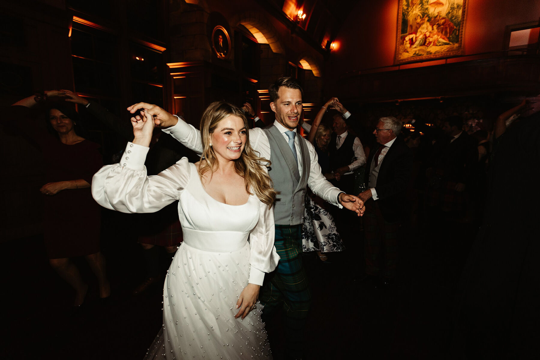 Emma Wore Sassi Holford for her Elegant Autumn Wedding at Barnbougle Castle in Scotland 47 154 Barnbougle Castle wedding Sassi Holford Bride