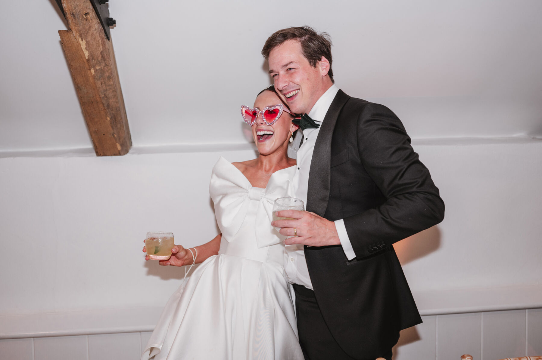 A Huge Bow, Mini Dress & Feathers & Lots of Effortless Glamour & Fun for Ellie & Fred's Country House Wedding at Pennard House in Somerset 58 250 Pennard House Wedding Kate Edmondson Bridal dress