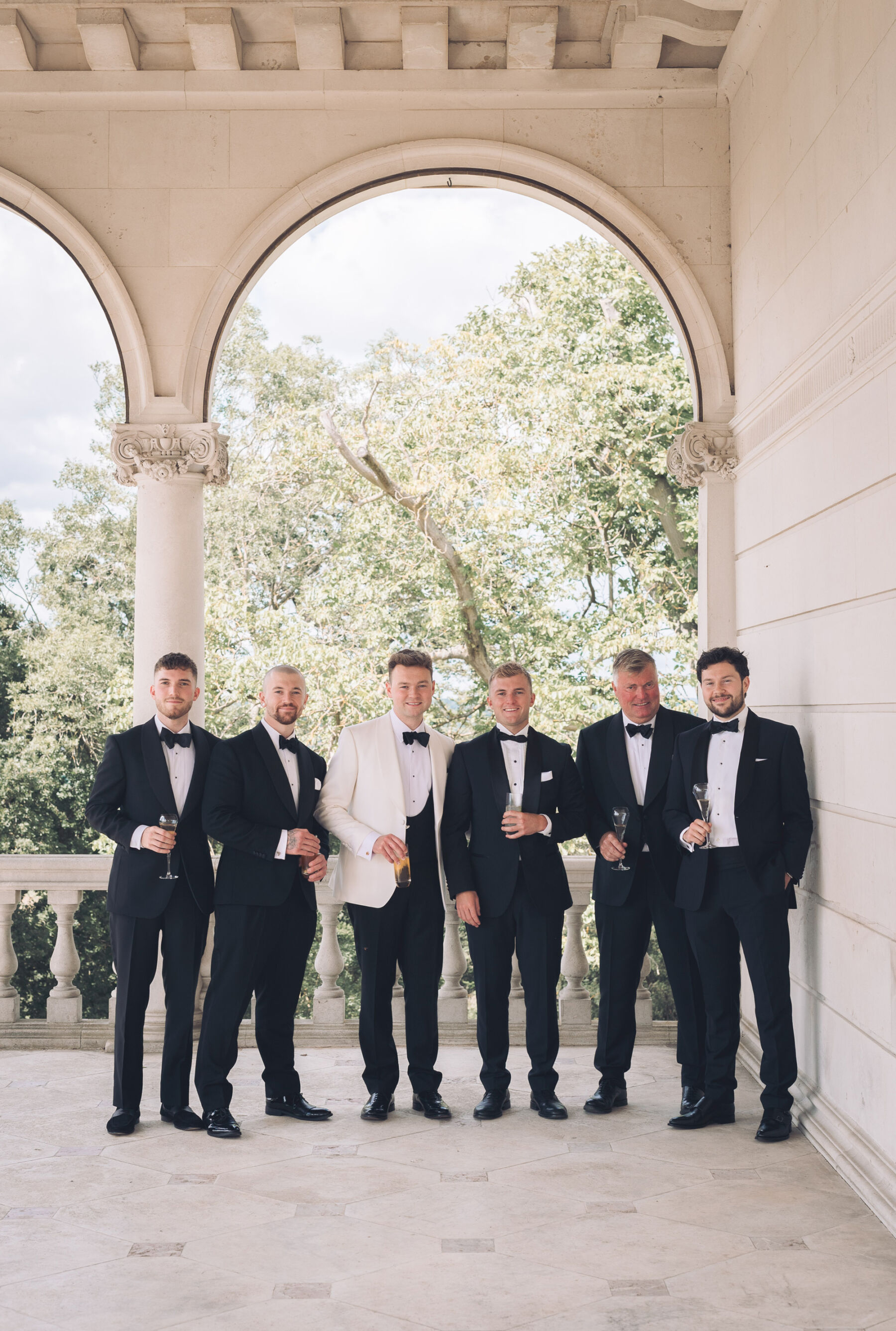 Grace, in Pronovias, for her Classy & Elegant Black Tie & White Tux Wedding Wedding at Hedsor House 6 35 Hedsor House wedidng Pronovias bridal gown 1