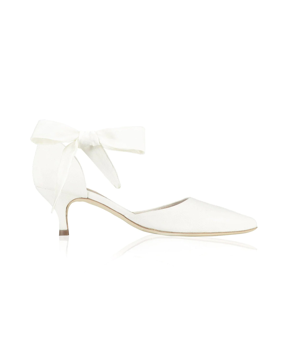 Harriet Kitten Heel Wedding Shoes in Ivory