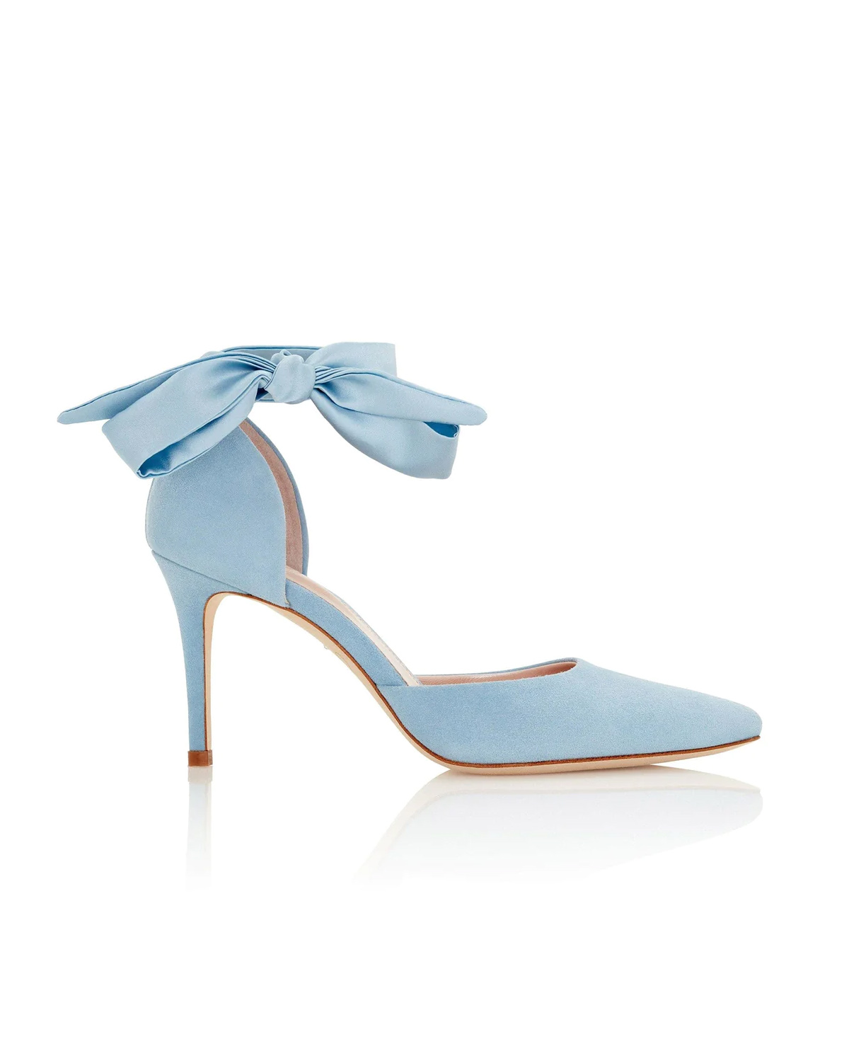 Harriet Powder Blue Suede Wedding Shoes