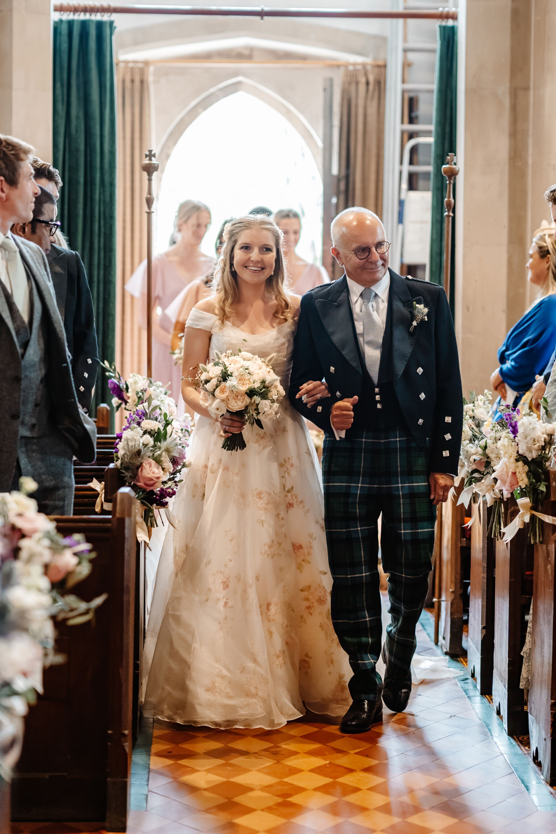 Kirsty, in a Floral Bridal Gown by Josephine Scott London For Her Flower-Filled Marquee Wedding at The Hoo in Rural Hertfordshire 26 Kirsty Jack 2Ceremony 60 1