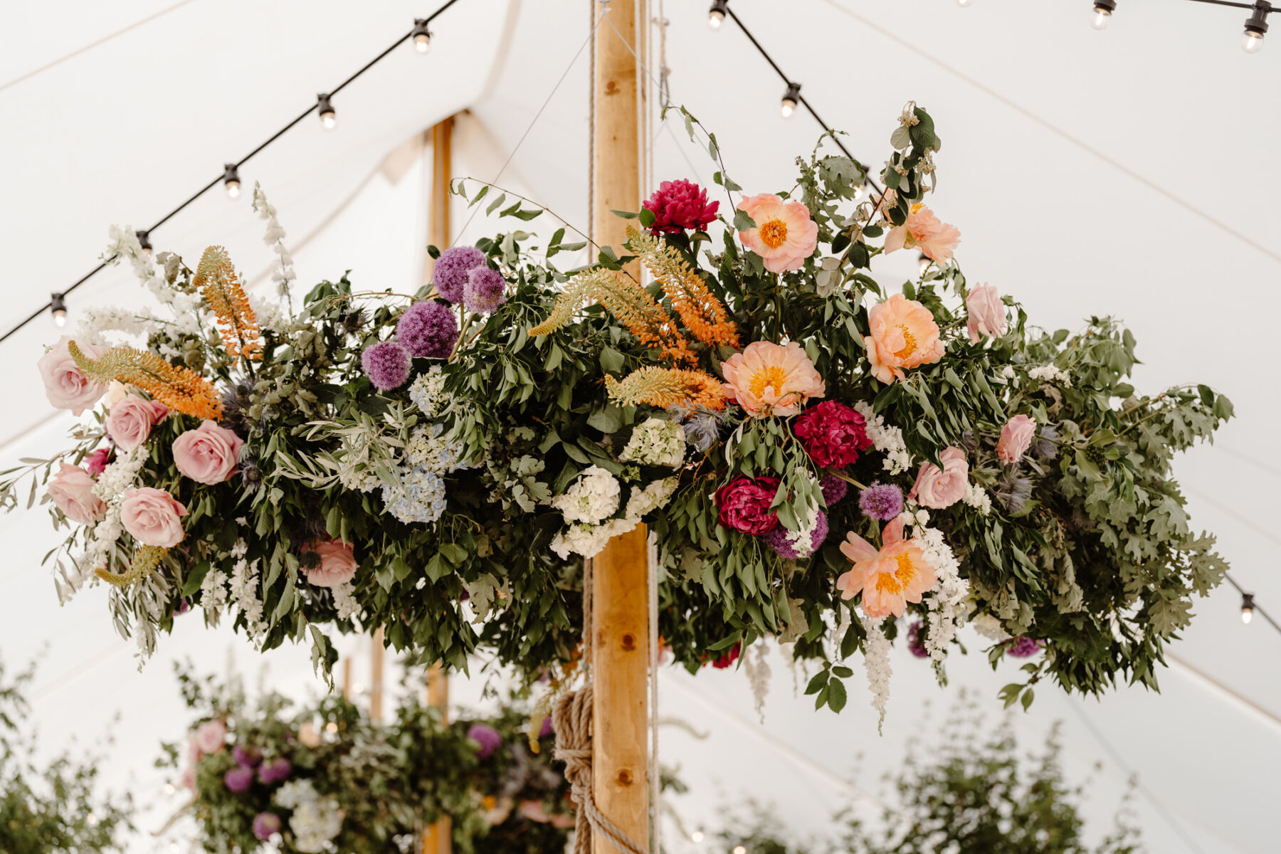 Kirsty, in a Floral Bridal Gown by Josephine Scott London For Her Flower-Filled Marquee Wedding at The Hoo in Rural Hertfordshire 49 Kirsty Jack 5Wedding Breakfast Speeches 12