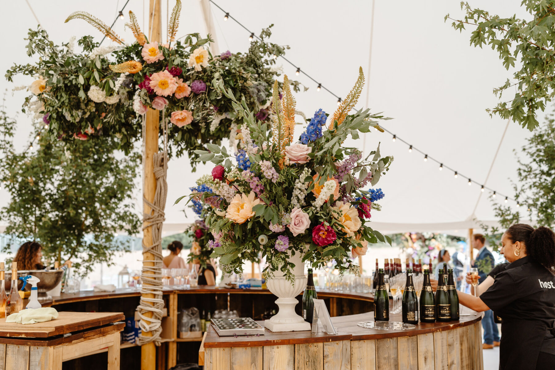 Kirsty, in a Floral Bridal Gown by Josephine Scott London For Her Flower-Filled Marquee Wedding at The Hoo in Rural Hertfordshire 46 Kirsty Jack 5Wedding Breakfast Speeches 20