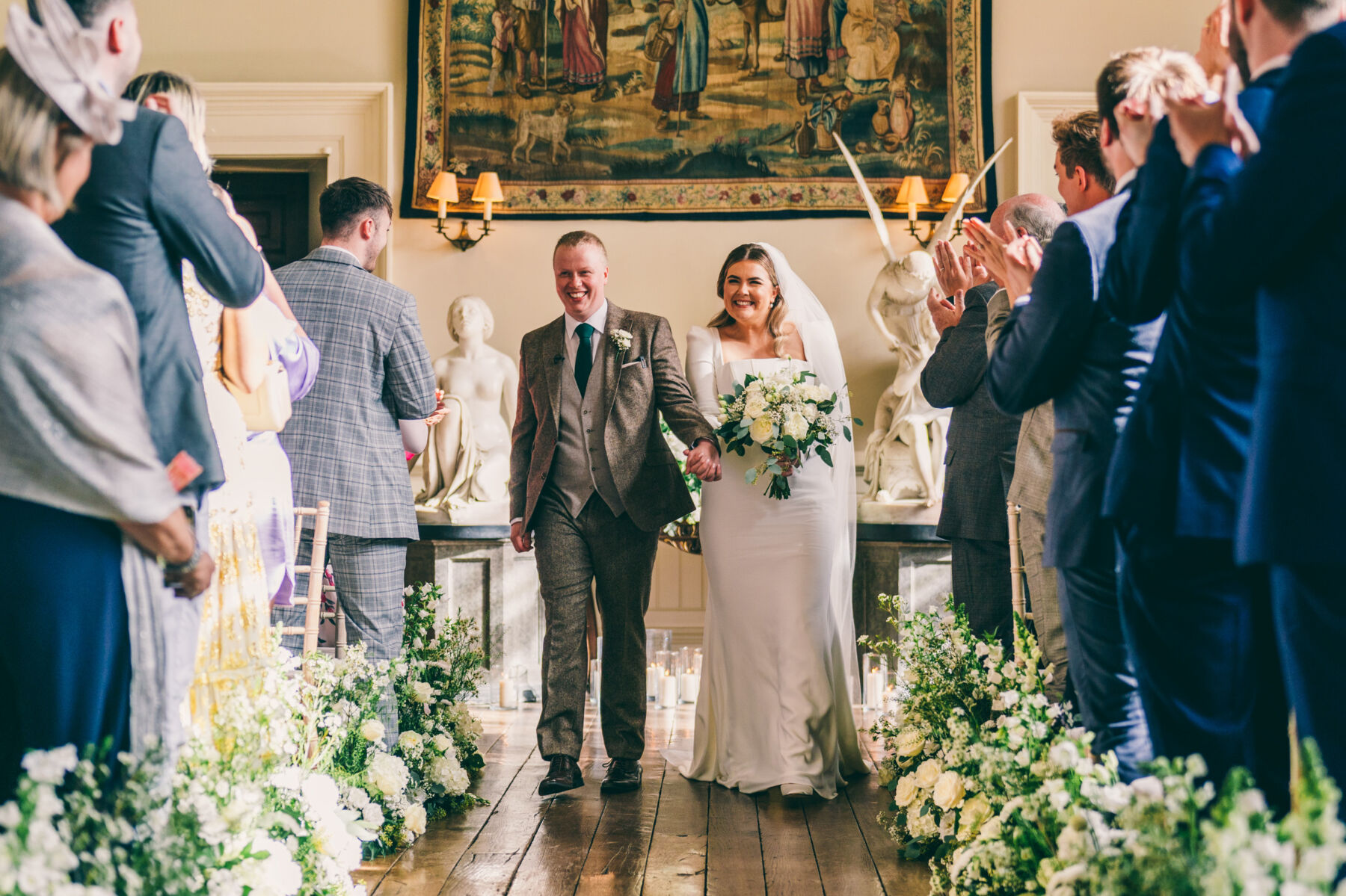 Jenny in Suzanne Neville for her Elegant Autumn Wedding at Elmore Court 20 104 Elmore Court Wedding