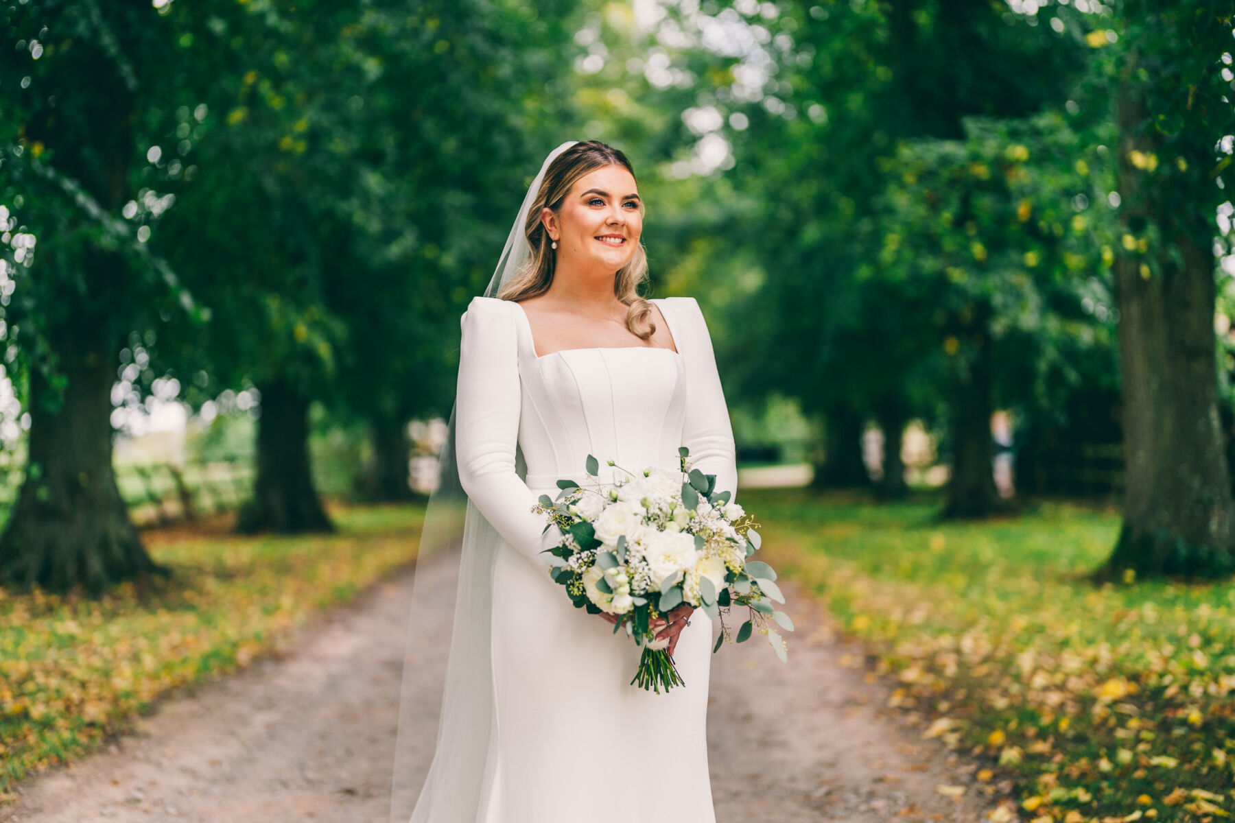 Jenny in Suzanne Neville for her Elegant Autumn Wedding at Elmore Court 13 137 Elmore Court Wedding