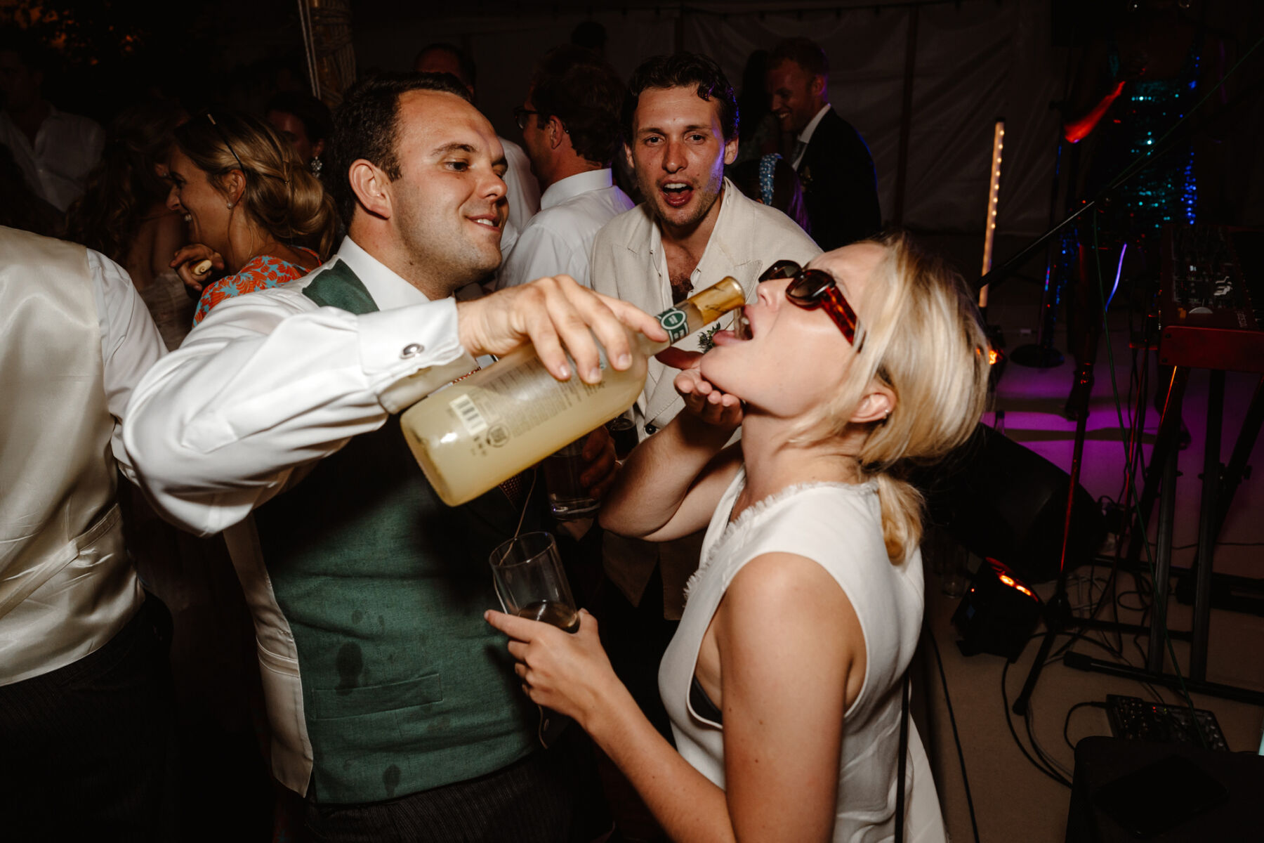Kirsty, in a Floral Bridal Gown by Josephine Scott London For Her Flower-Filled Marquee Wedding at The Hoo in Rural Hertfordshire 61 3 Wedding Party Dancefloor