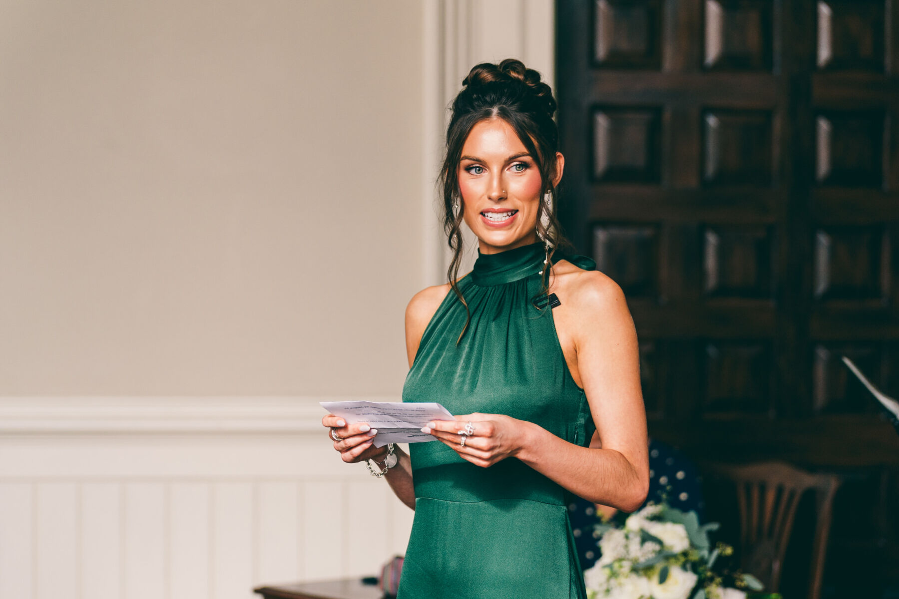 Jenny in Suzanne Neville for her Elegant Autumn Wedding at Elmore Court 17 87 Elmore Court Wedding