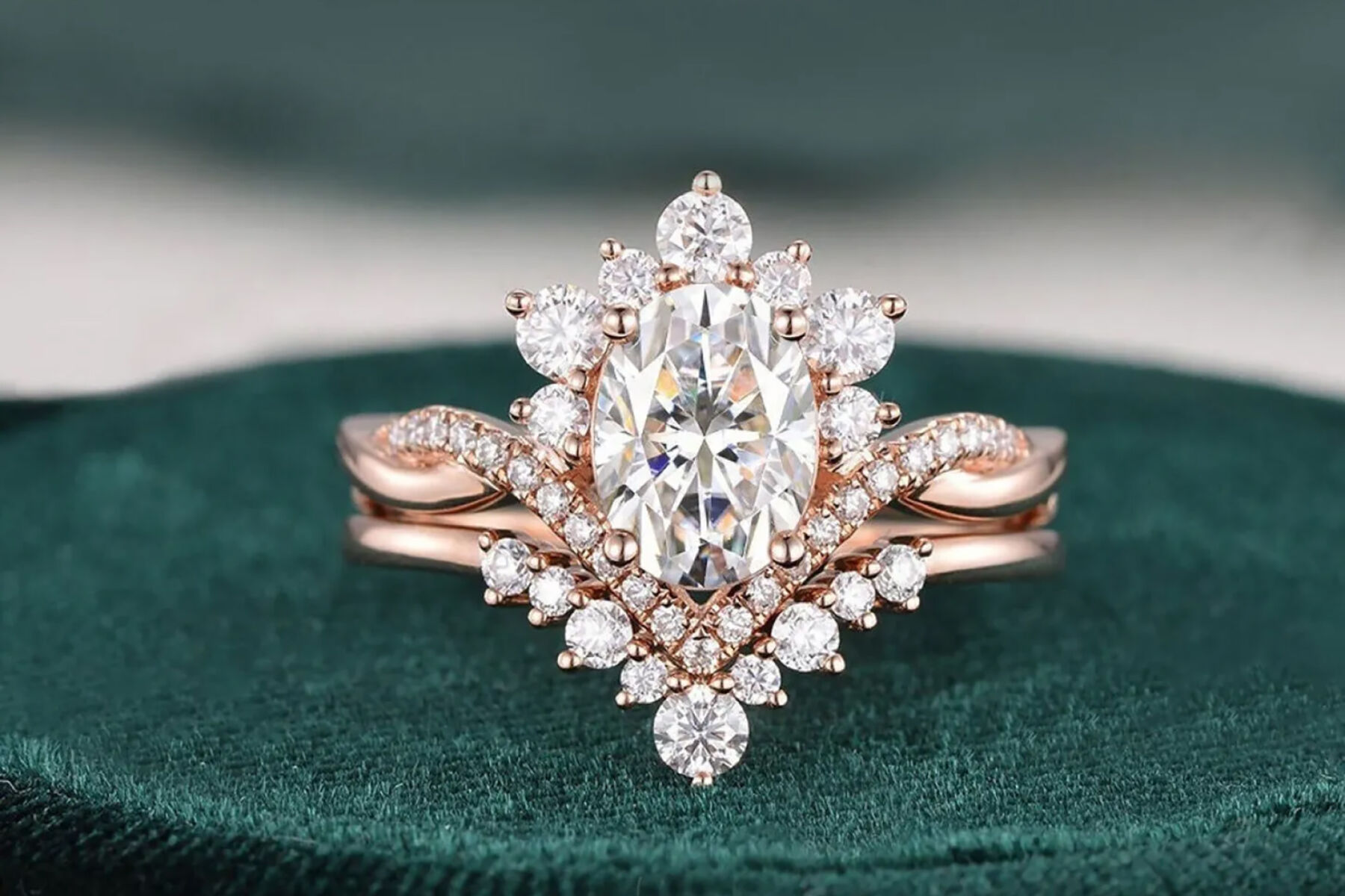 Flawless Moissanite engagement ring