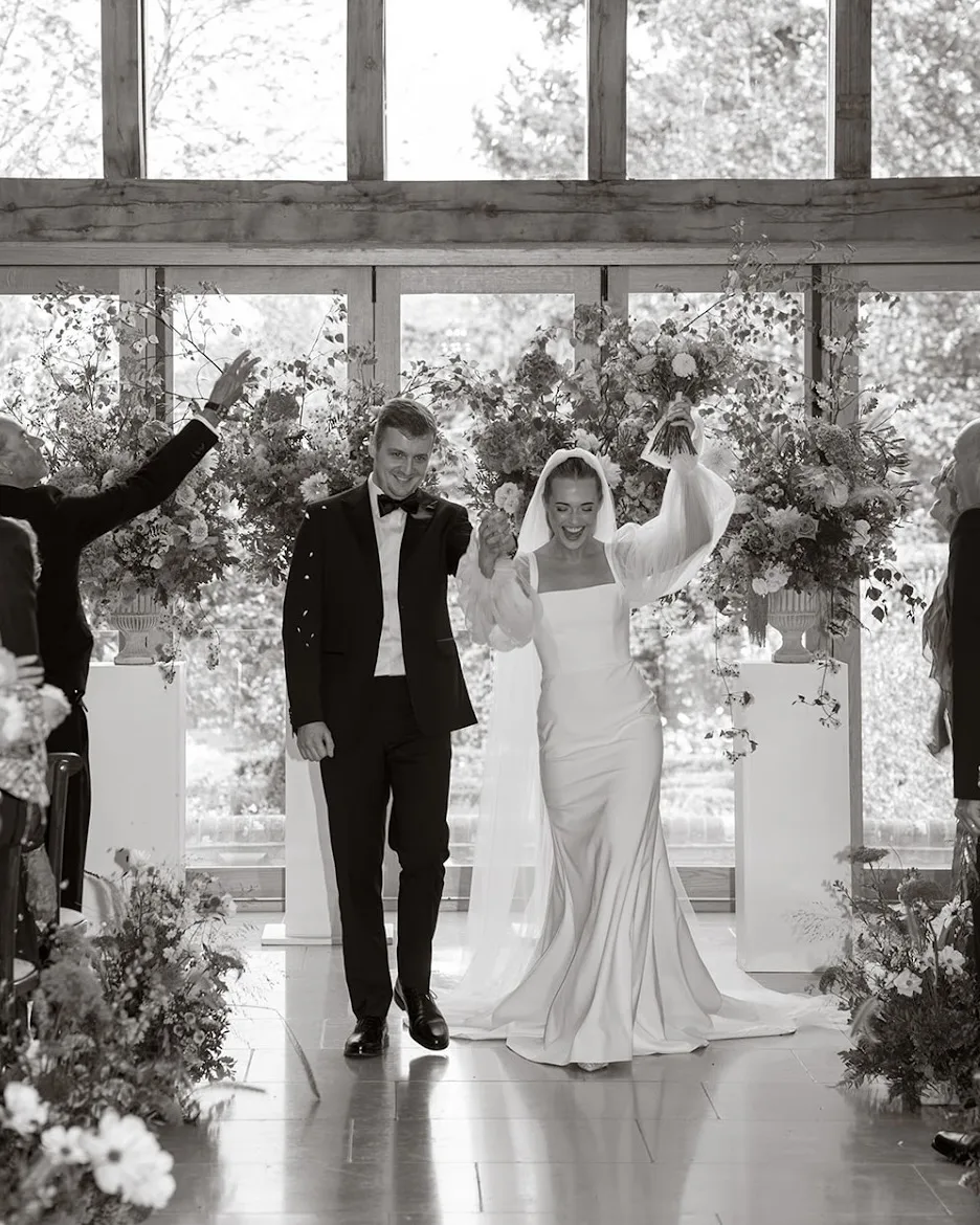 Made with Grace luxury wedding florist - A Sustainable Summer Wedding at Hayne Devon with a Jane Bourvis Dress Made with Grace Floral Design