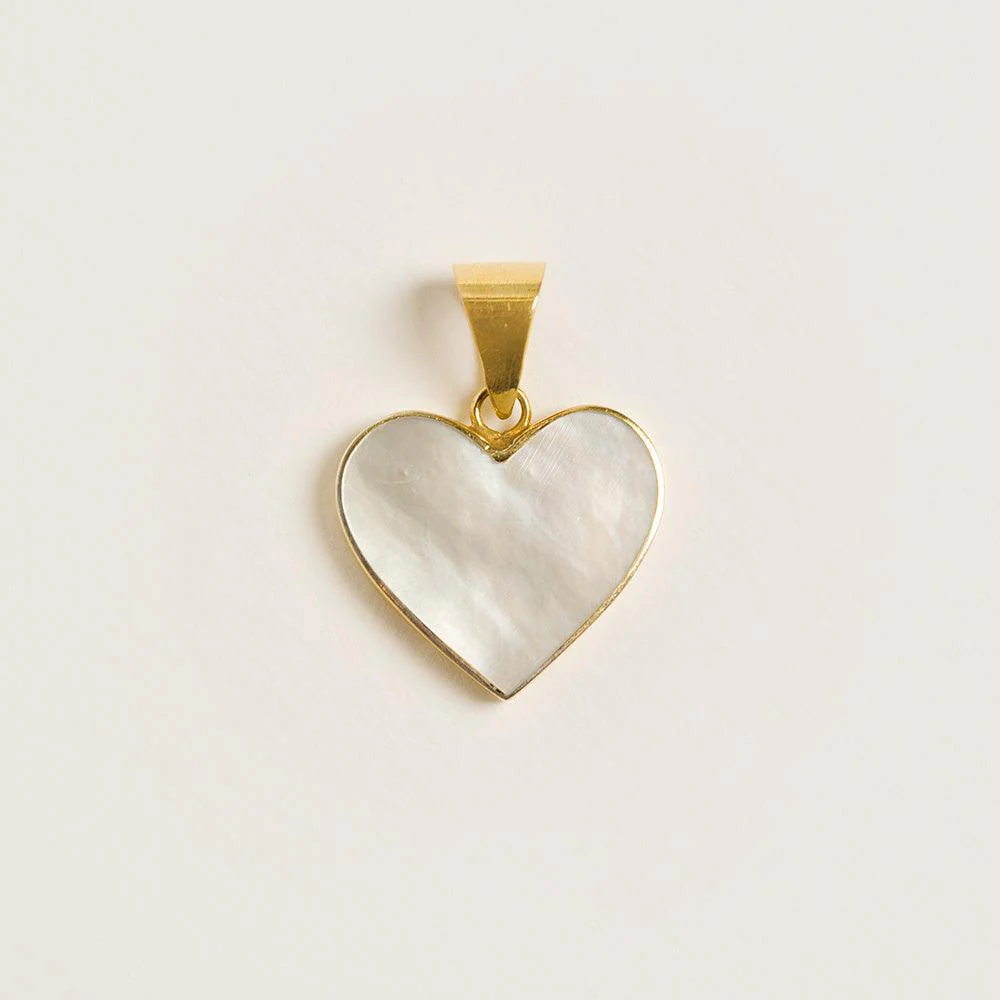 Mother of Pearl Heart Pendant