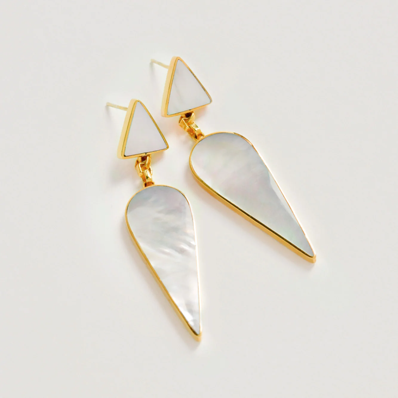 Mother of Pearl Warrioress Wonder Earrings, Freya Rose London