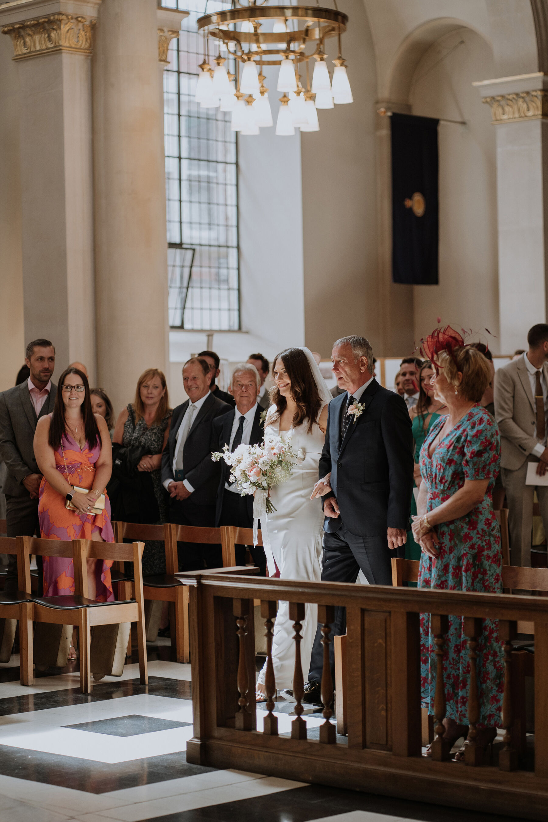 Emily in Eva Lendel for her Classy, Modern, City Wedding at Bread Street Kitchen in London 19 101 Eva Lendell wedding dress Georgina Harrison Photography