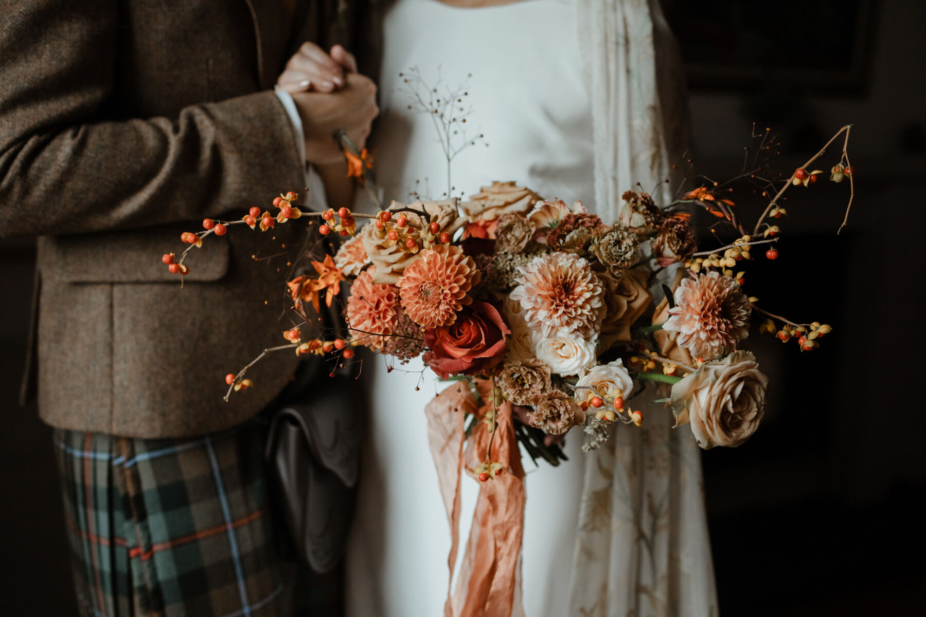 101 Indiebride London wedding dress Cow Shed Crail Caro Weiss Photography