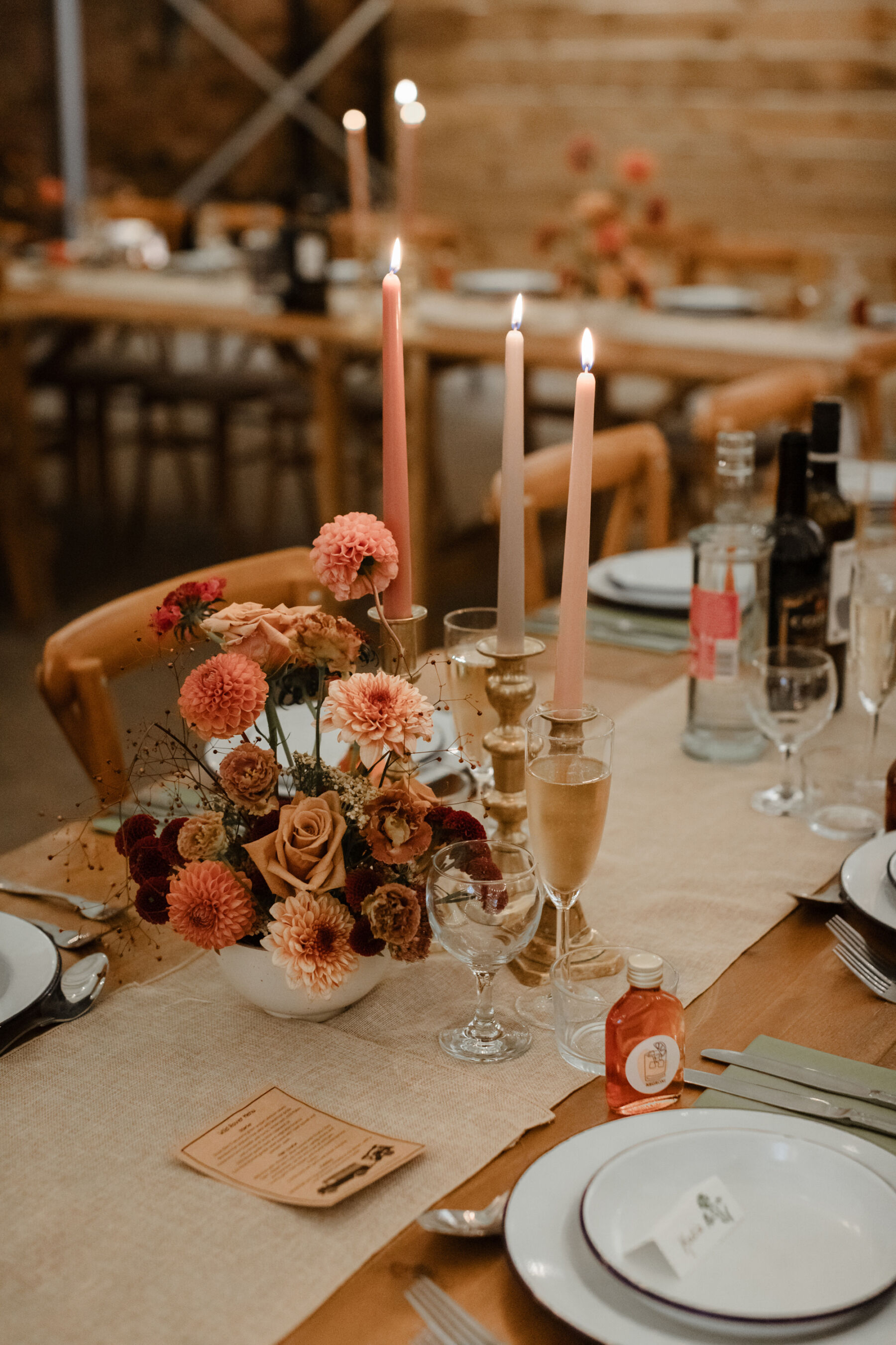 Nicola, Wearing Indiebride London, For Her Charming Rustic & Rural Autumn Wedding at The Cow Shed in Crail 47 135 Indiebride London wedding dress Cow Shed Crail Caro Weiss Photography