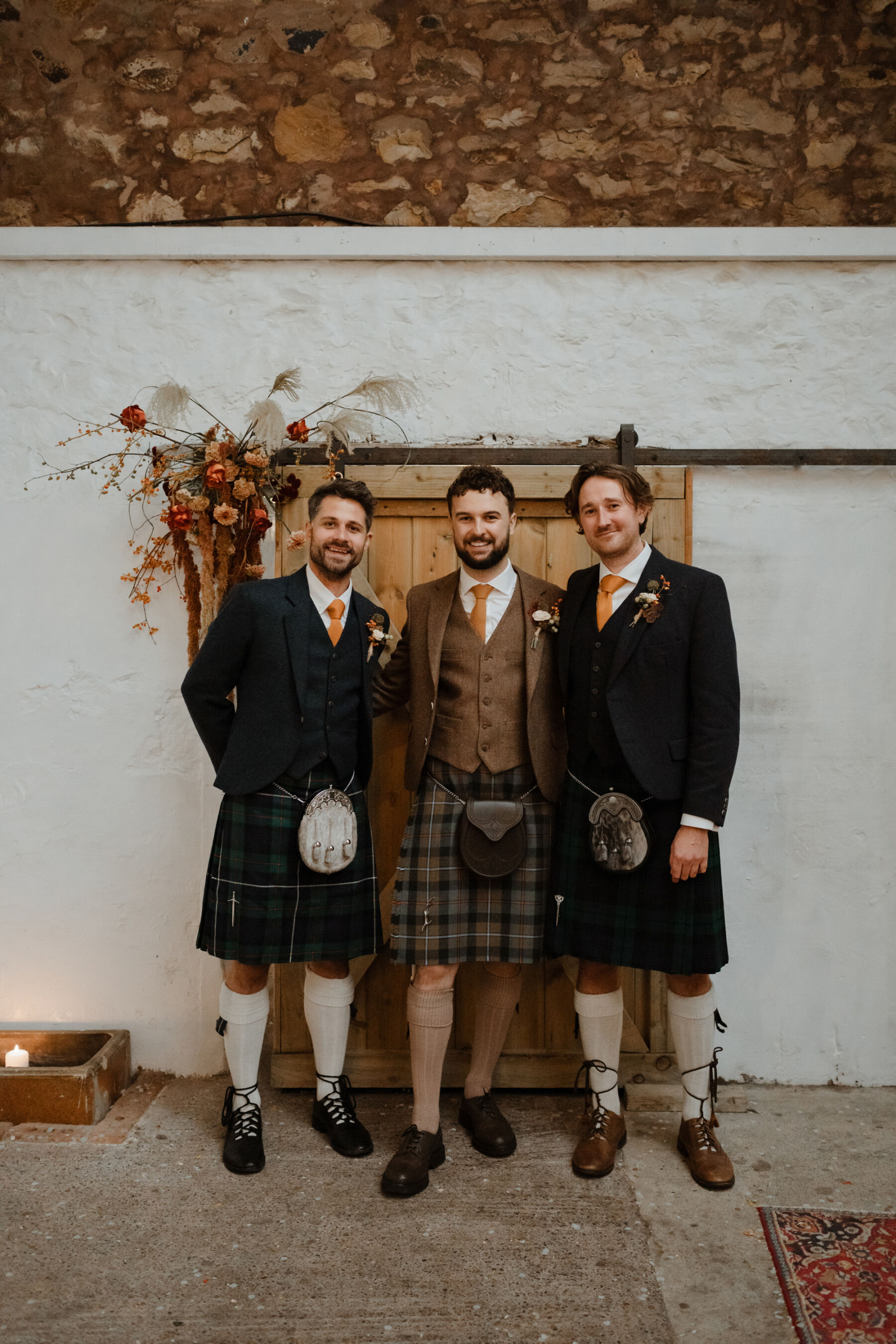 Nicola, Wearing Indiebride London, For Her Charming Rustic & Rural Autumn Wedding at The Cow Shed in Crail 27 140 Indiebride London wedding dress Cow Shed Crail Caro Weiss Photography