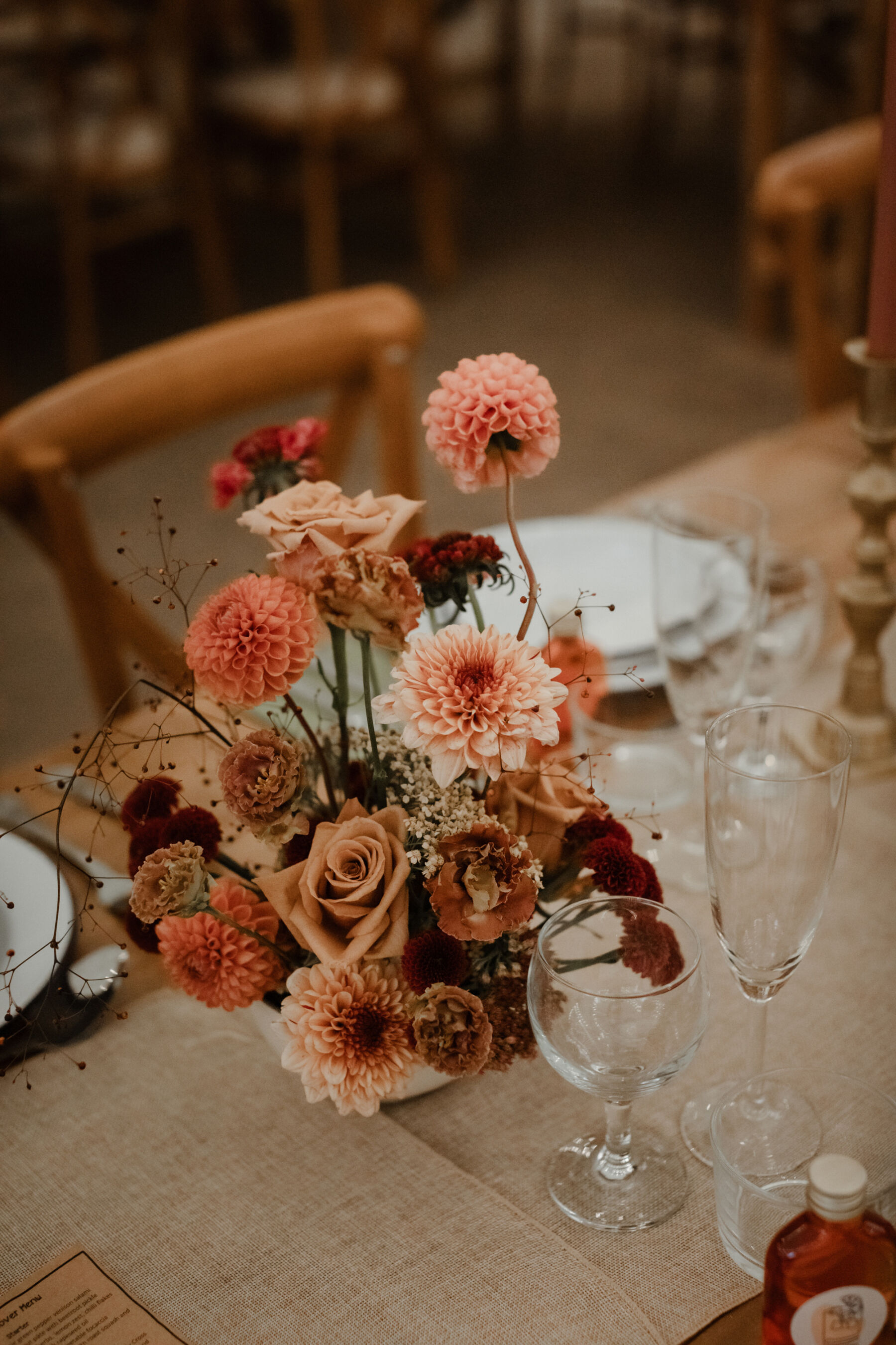 Nicola, Wearing Indiebride London, For Her Charming Rustic & Rural Autumn Wedding at The Cow Shed in Crail 42 82 Indiebride London wedding dress Cow Shed Crail Caro Weiss Photography