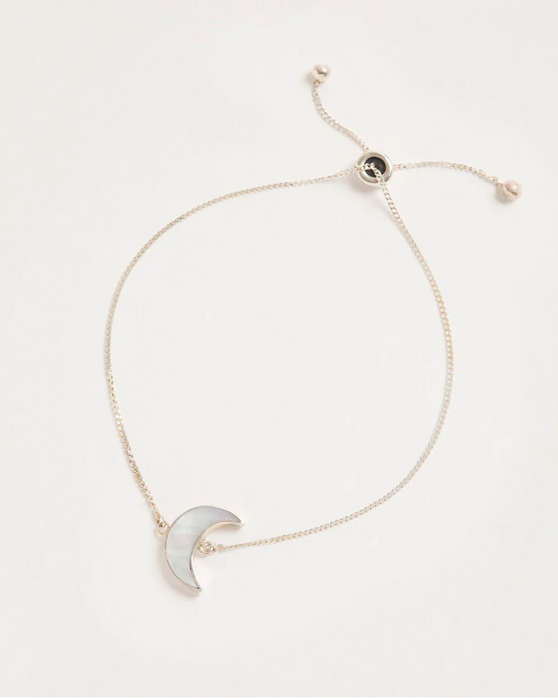 Adjustable Silver Moon Bracelet