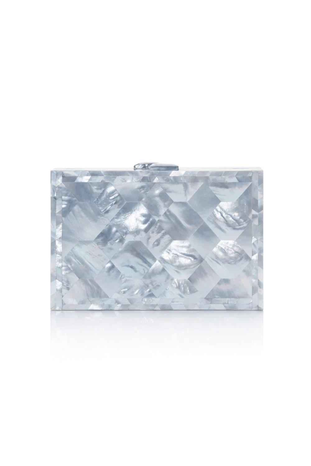 Athena Pale Blue Bridal Clutch Bag in Mother of Pearl